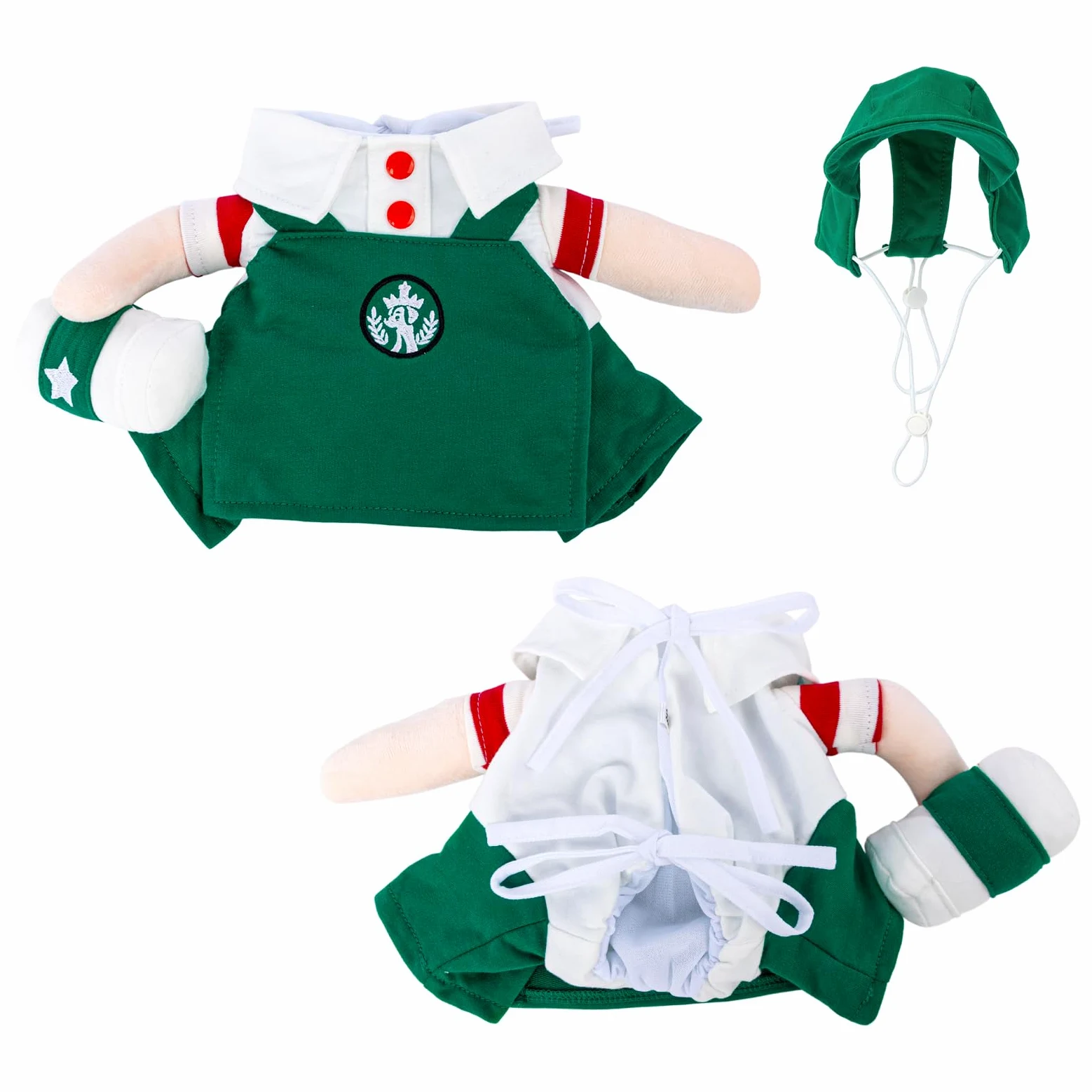 DELIFUR Costume per cani di piccola taglia, per Halloween, da caffetteria, taglia S