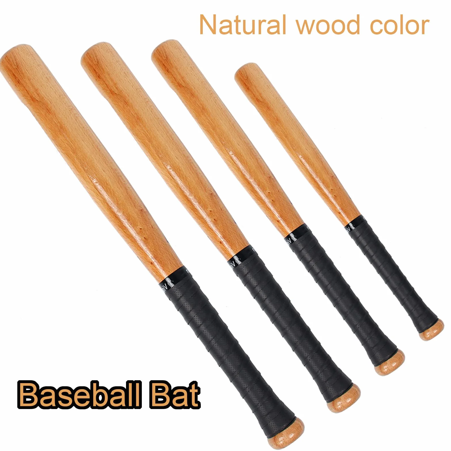 Mazza da baseball in legno 54 cm 64 cm 74 cm 84 cm antiscivolo