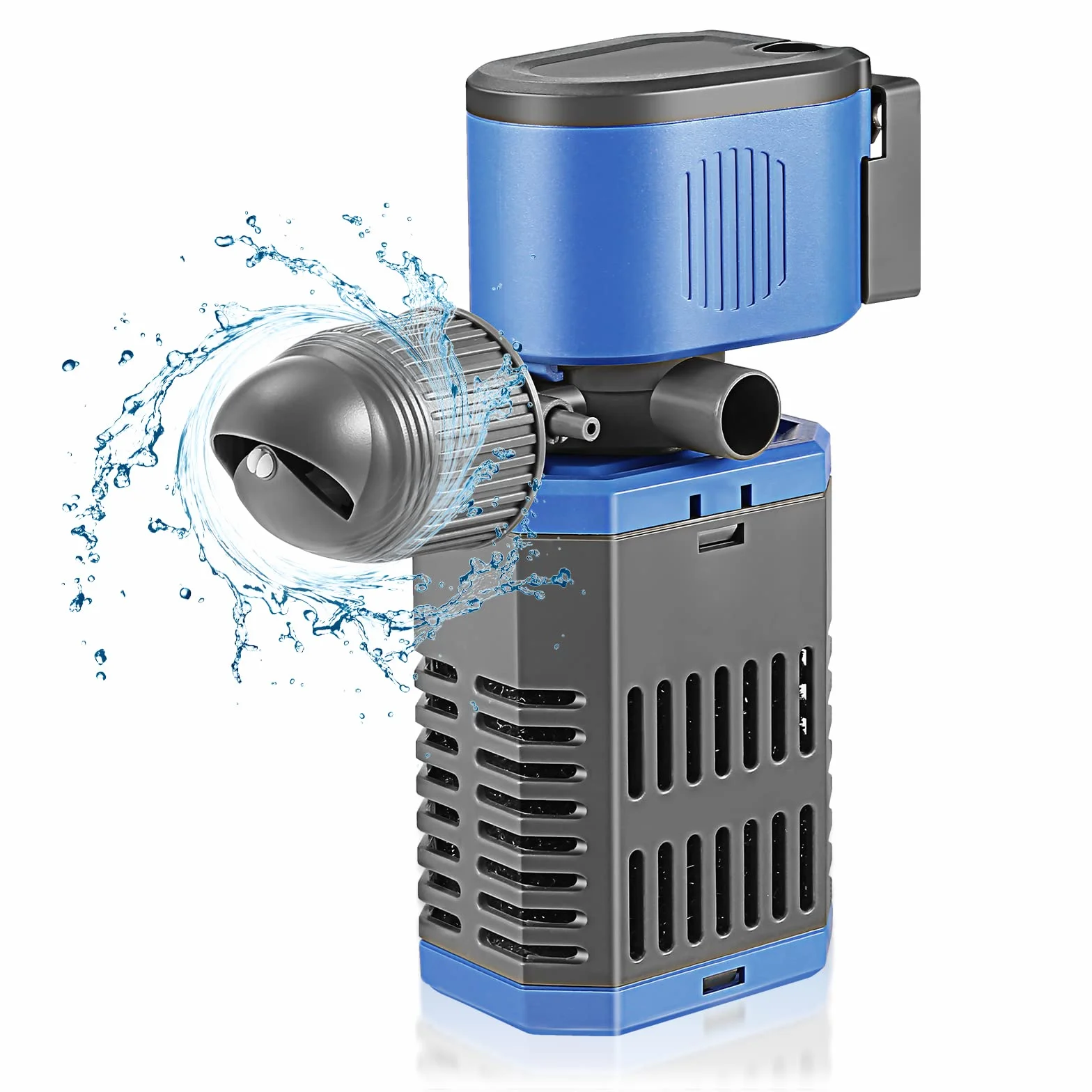 8W Filtro Acquario Interno con Flusso 900 L/H per Acqua Pulita, Flusso d'Aria Regolabile, Basso Rumore e Silenzioso