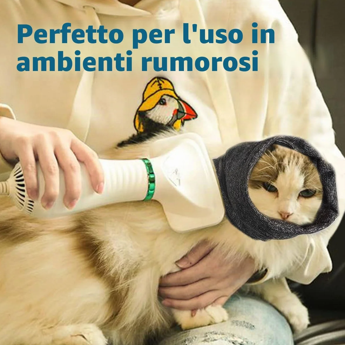 Pattepoint Snood per orecchie cane calma ansia rumore grigio L