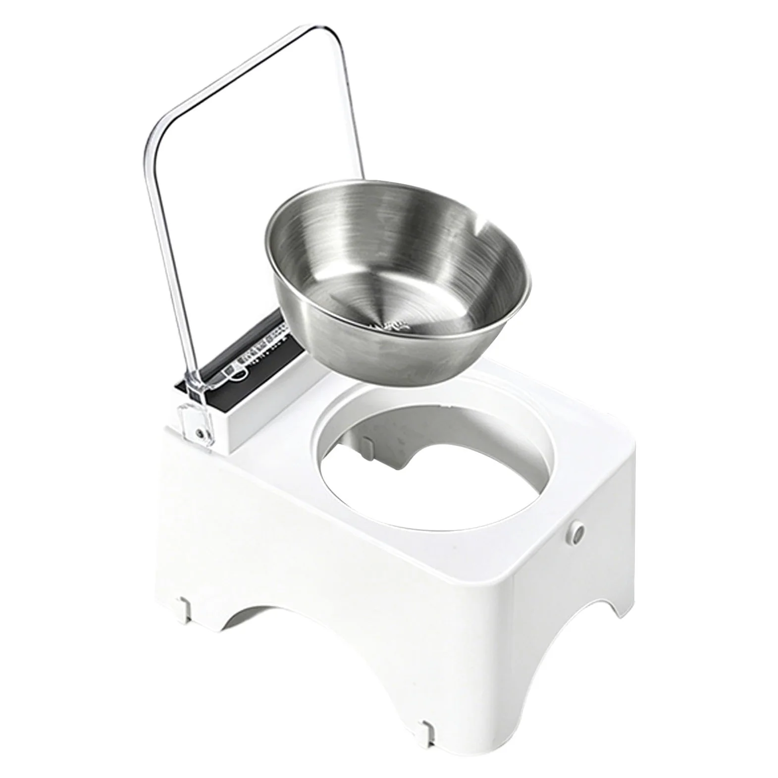 Ciotole Per Gatti - Per Cibo In Acciaio Inossidabile Per Mangiatoia | Stazione Di Alimentazione Automatica Per Gatti Con Coperchio Antipolvere E Base Antiscivolo, Per Cibo Per Gatti