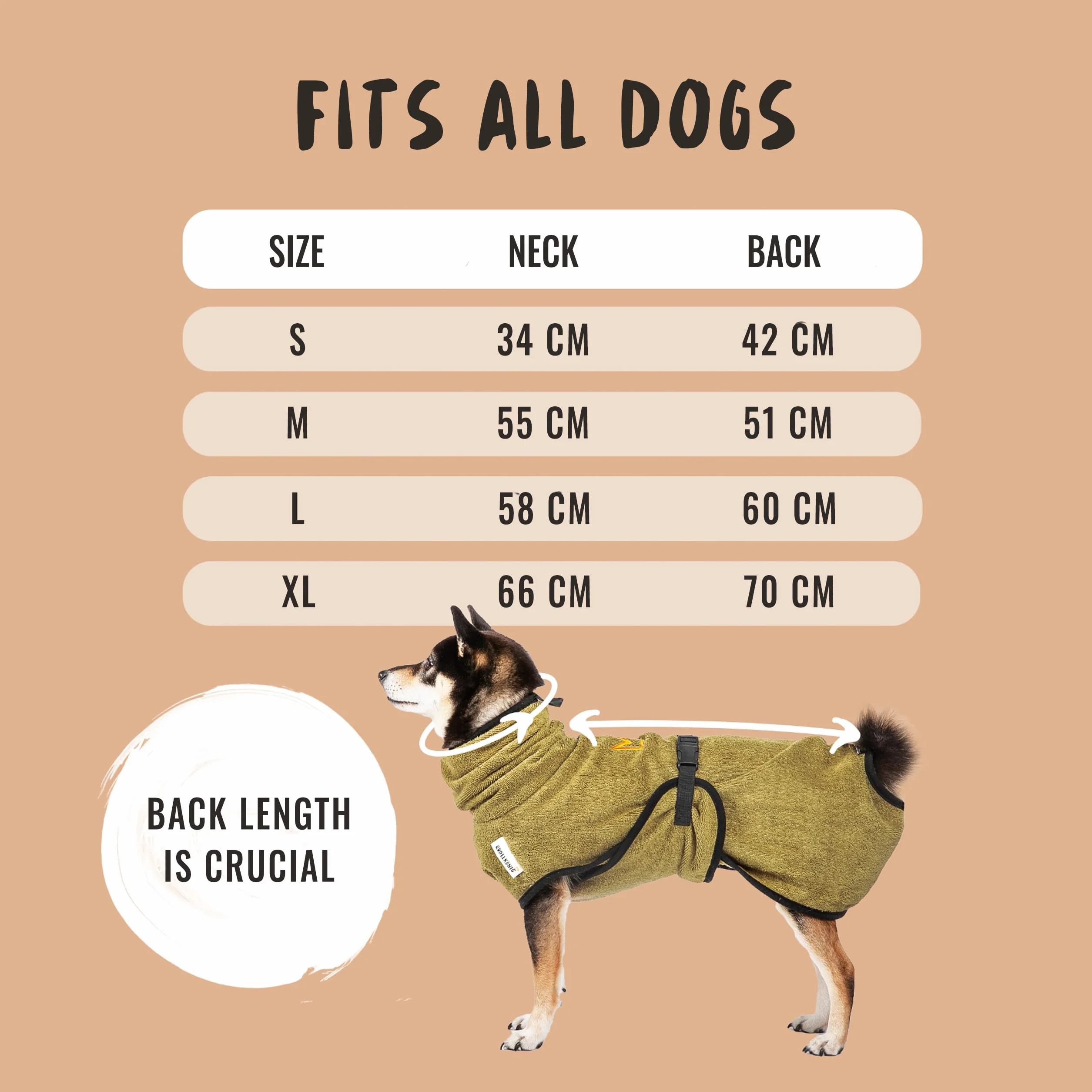 Rudelkönig Accappatoio per Cani in Cotone 100% Assorbente Morbido Tutte le Taglie