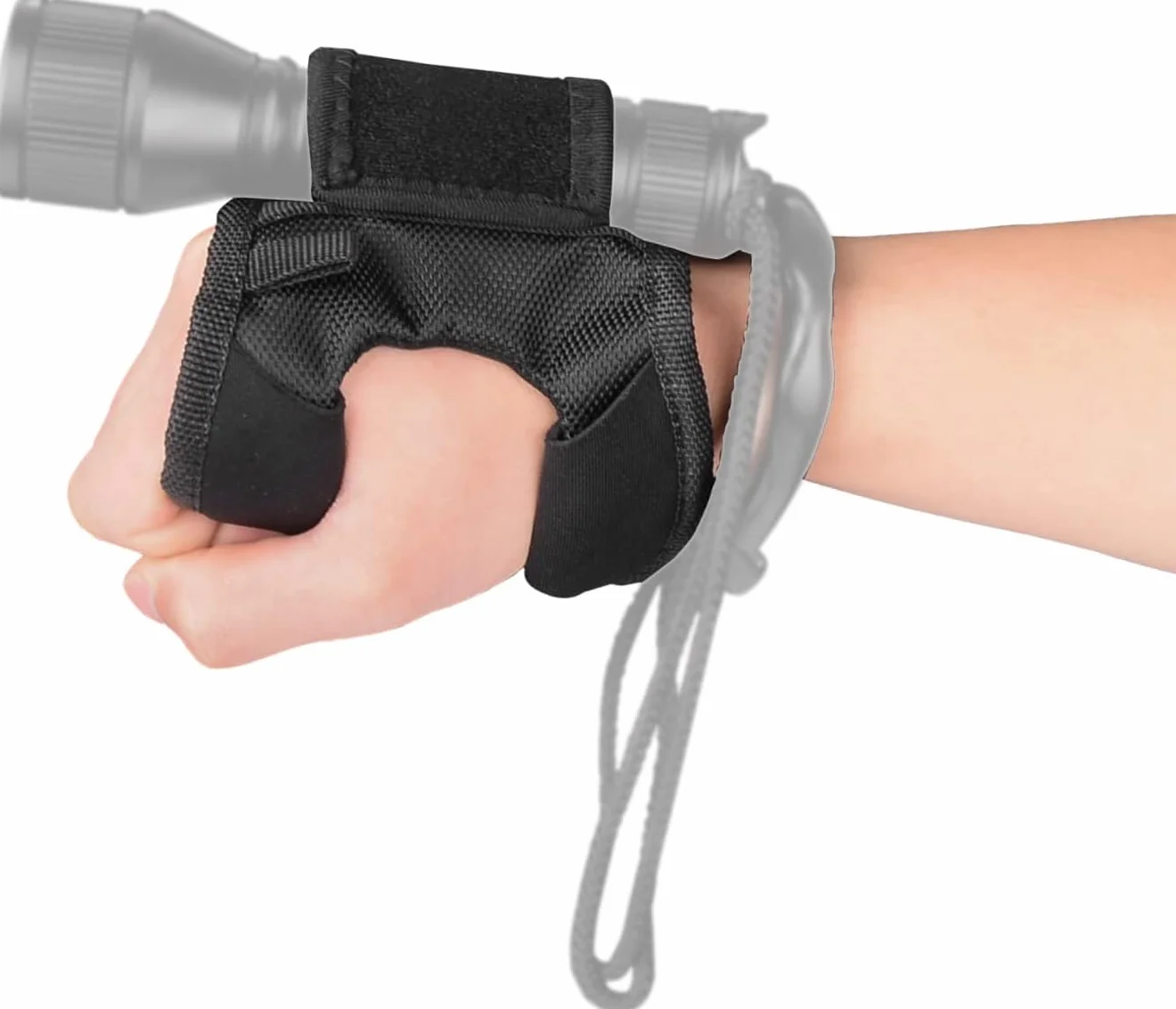 Fondina Tattica per Torcia da Polso in Nylon Porta Torcia Subacquea Regolabile Universale Accessorio Subacqueo