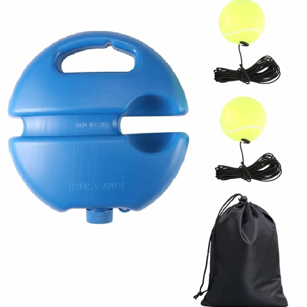 Set da tennis trainer con palla, 2 sfere di rimbalzo e borsa, gioco per esterni