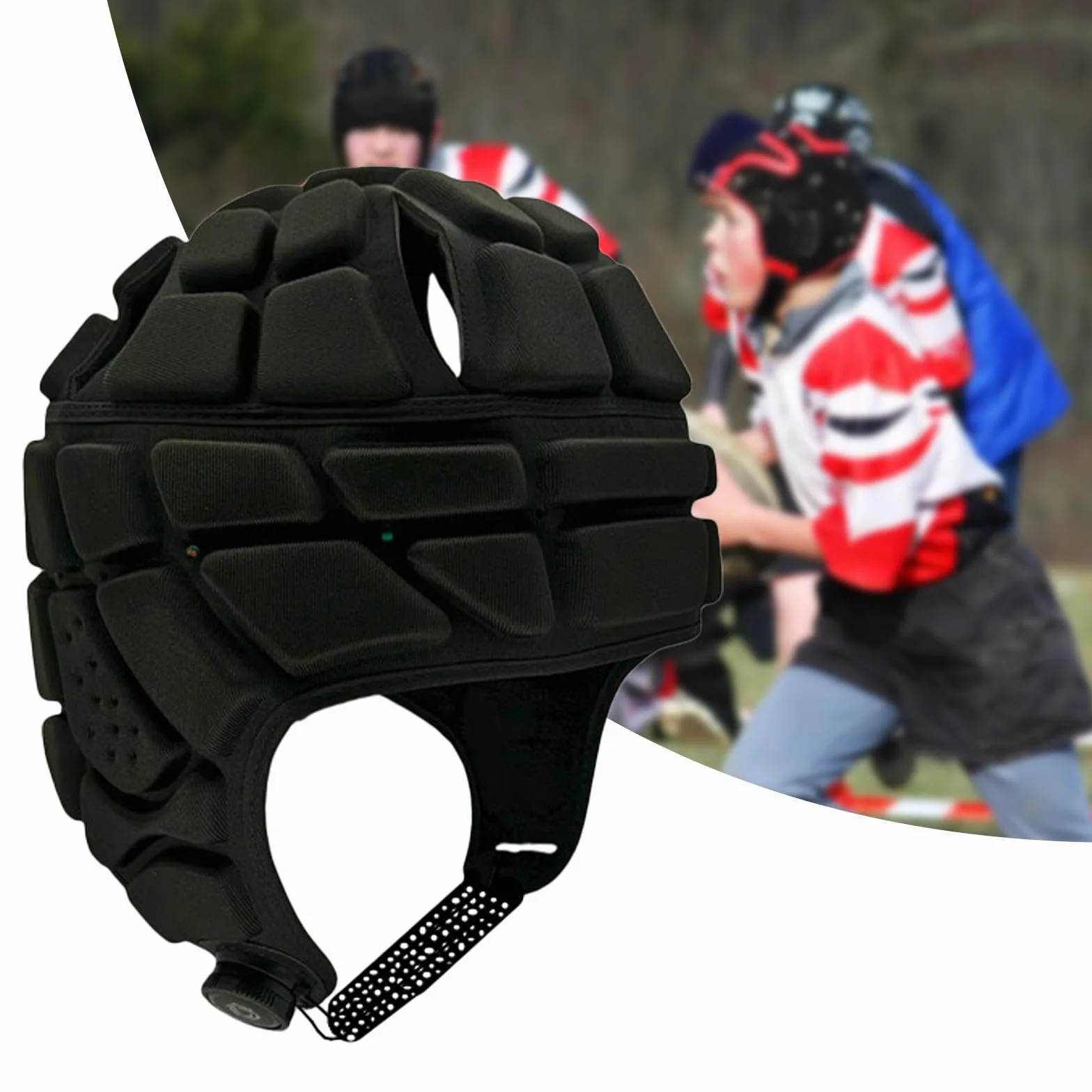 Casco da Football Americano Regolabile per Hockey Wrestling Rugby Adulti e Giovani