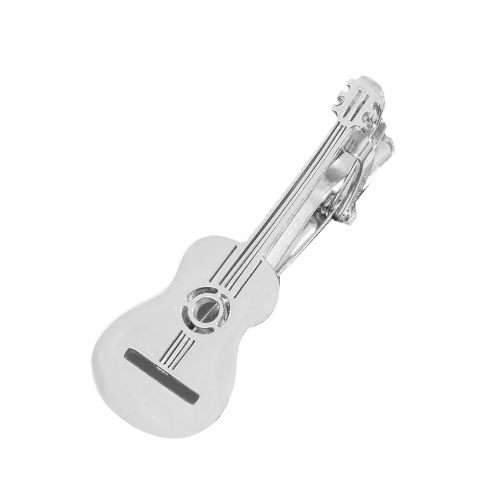 Creativo Metallo Chitarra Fermacravatta Strumento Nota Musicale Tie Pin Cravatta Fibbia Uomo