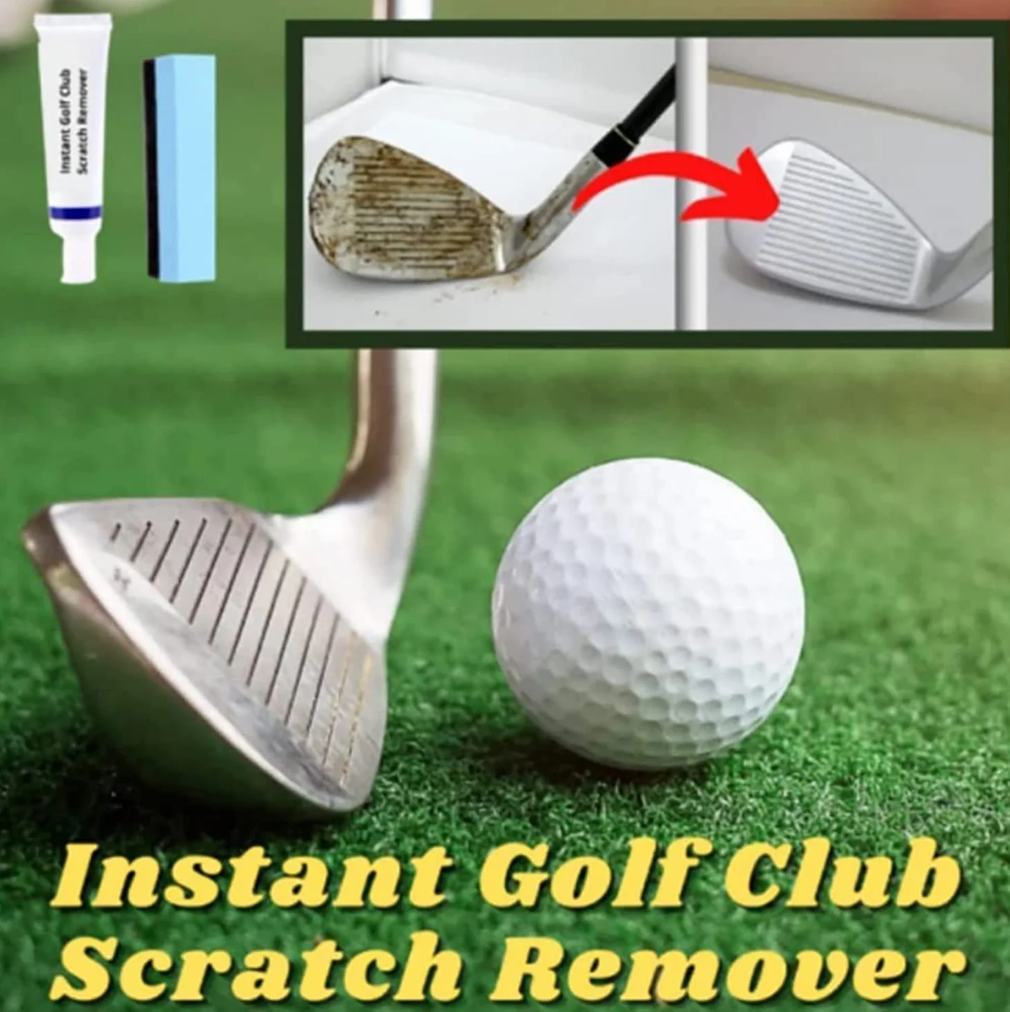 Detergente per mazze da golf con spugna (3 pezzi) rimozione graffi