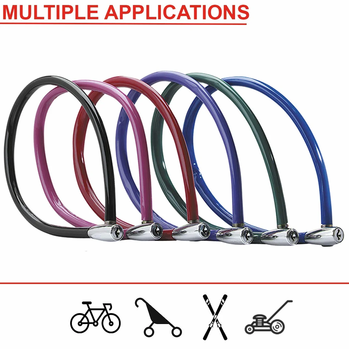 Master Lock Lucchetto Bici 55 Cm Cavo Esterno 8630-F