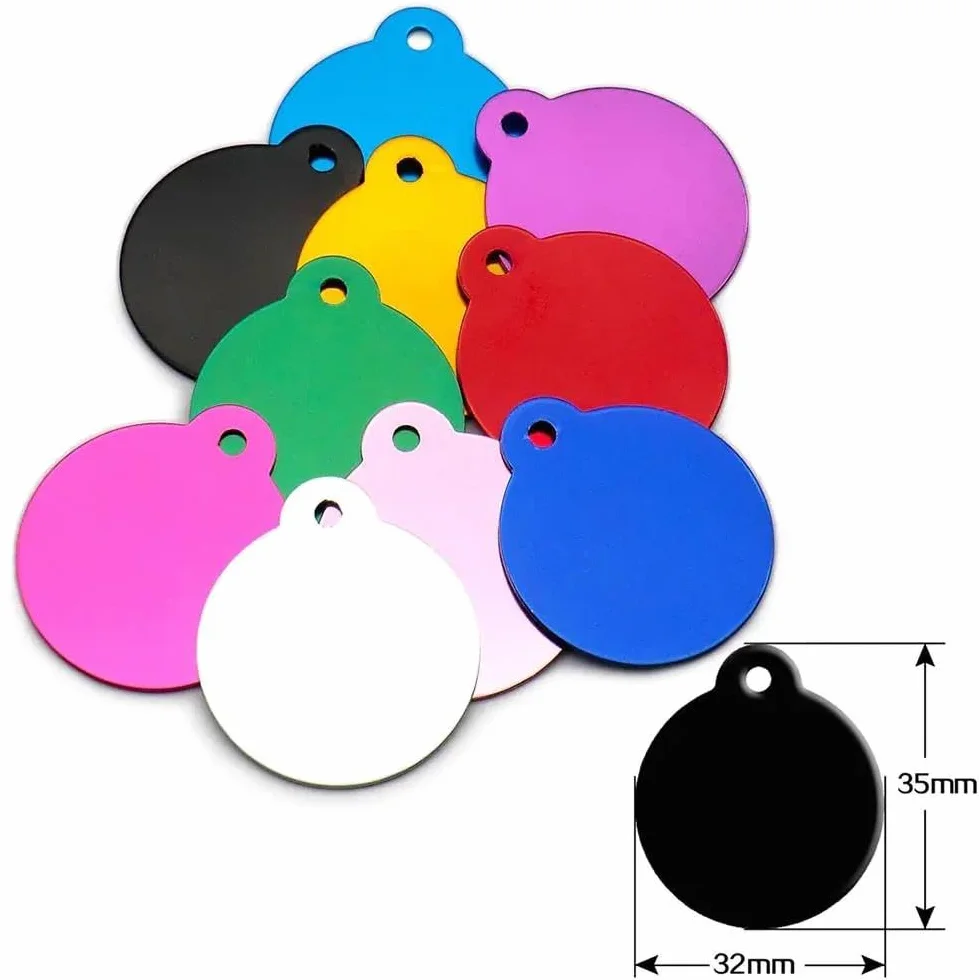 100 PZ Etichette Fai Da Te Incise Per Cani E Gatti Etichette Personalizzate Per Animali Domestici Targhette Per Animali Domestici Etichette Identificative Vuote Etichette Identificative Per Ani