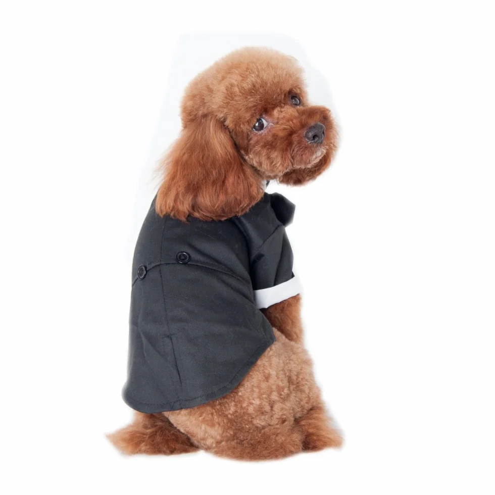 Pet Dog Clothes Solid-Colored Bretelle Business Suit