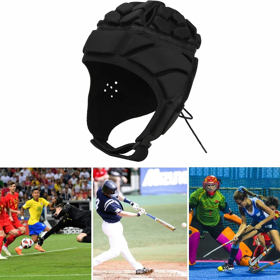 Casco Football a Guscio Morbido Protezione Testa Imbottito per Calcio Rugby Baseball
