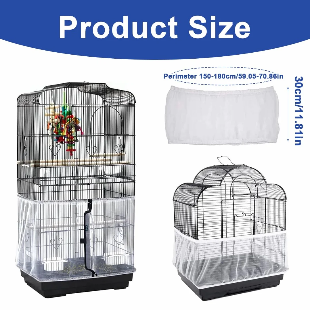 Copertura per Gabbia Uccelli, Bird Cage Seed Catcher Antipolvere, Circonferenza 150-180 cm