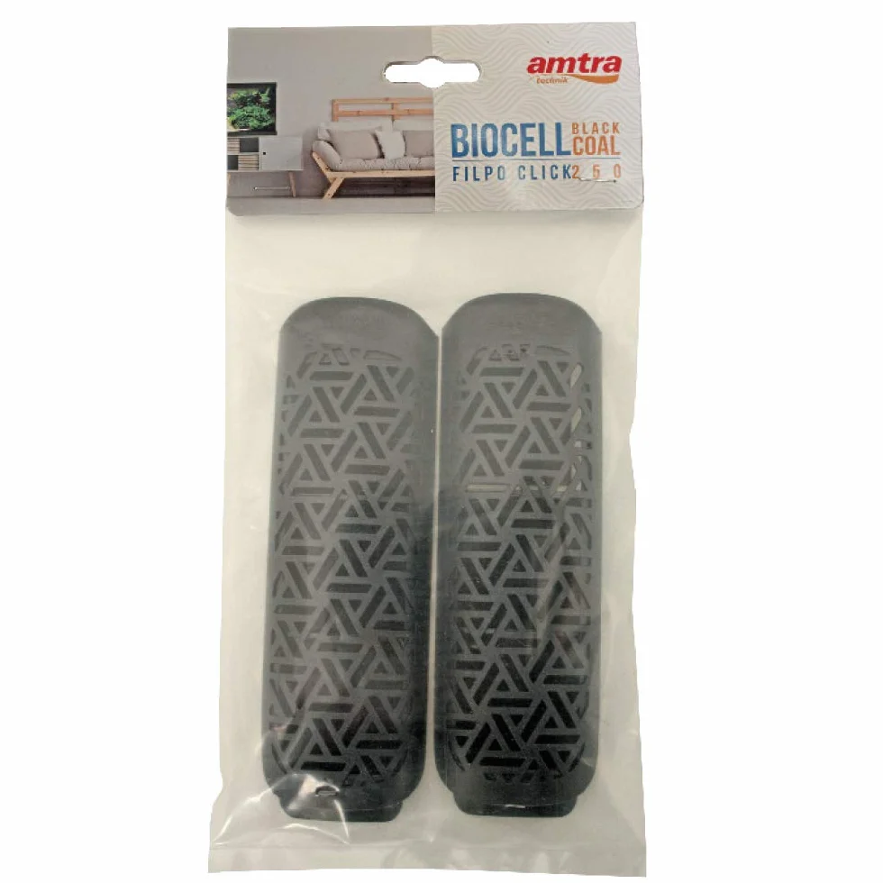 Amtra - Ricambio Cartuccia Filpo Click 250, Cartuccia al Carbone Attivo per Acquario, Lana Bianca, 2 Pezzi