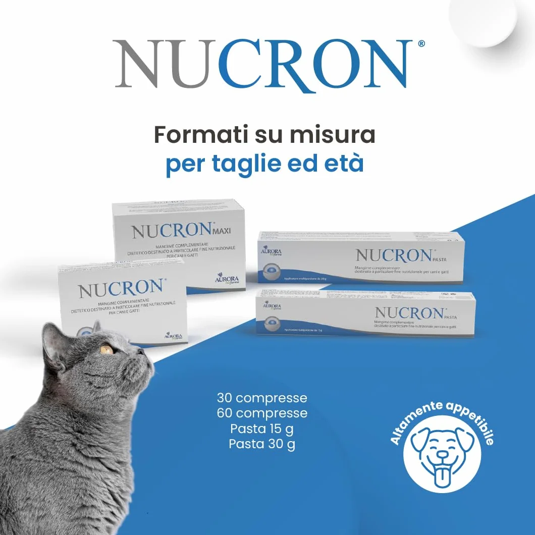 Aurora Biofarma Nucron 30 Compresse Mangime complementare dietetico per cani e gatti