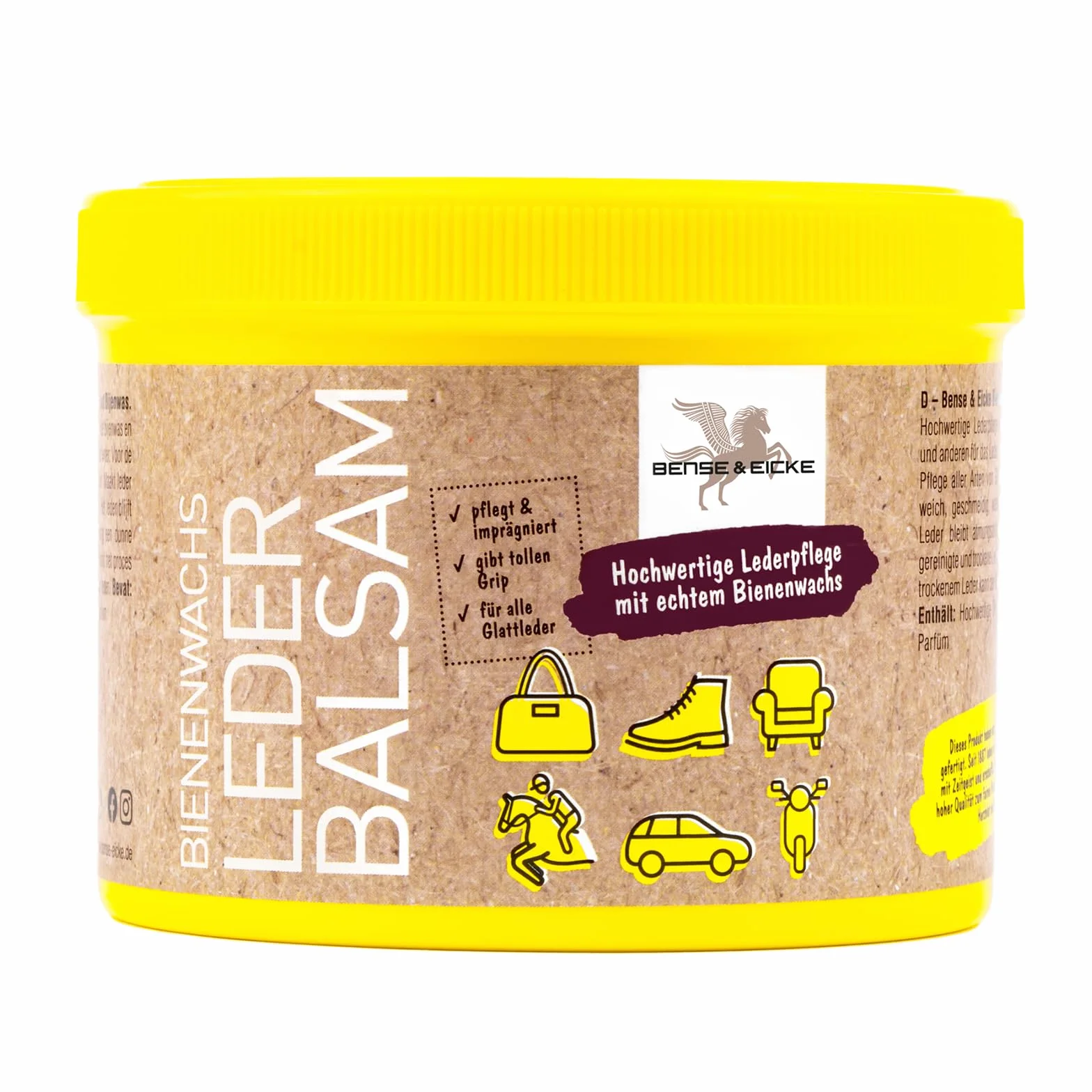 B & E Beeswax Cura Leather Balm, 500ml