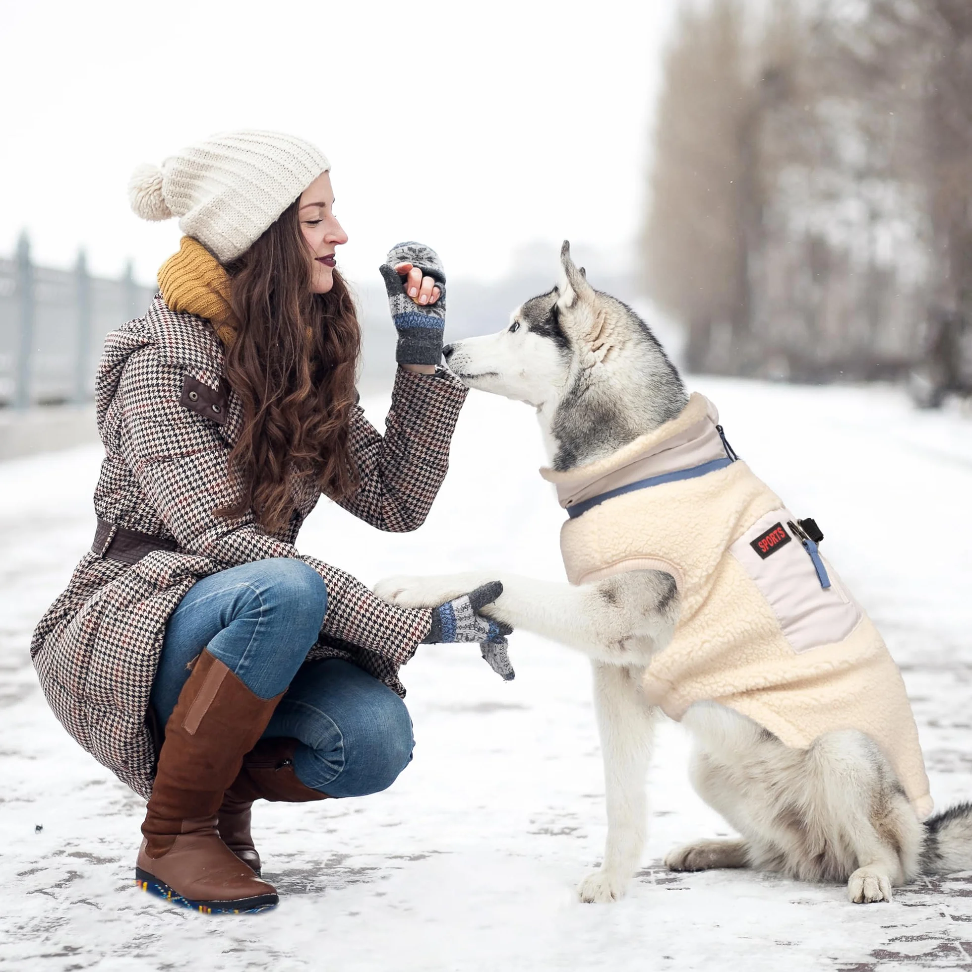 FEimaX Cappotto Invernale Giacca in Pile Caldo per Cani Piccola e Media Taglia
