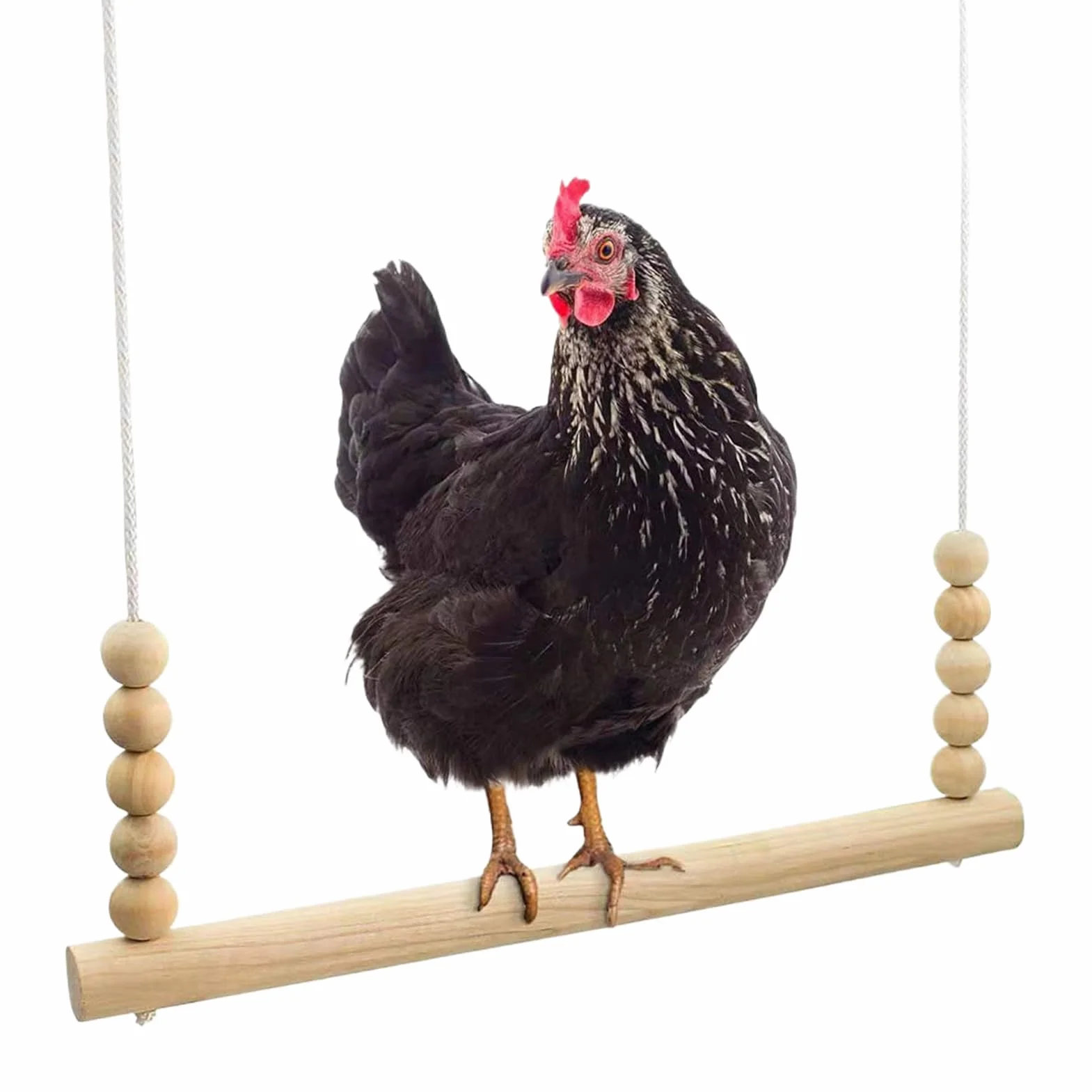 Giocattolo Altalena Per Galline | Posatoio In Legno Naturale | Percheggio Stabile Interattivo Arricchimento Riposo Per Galline Pappagalli Fattorie Cortile