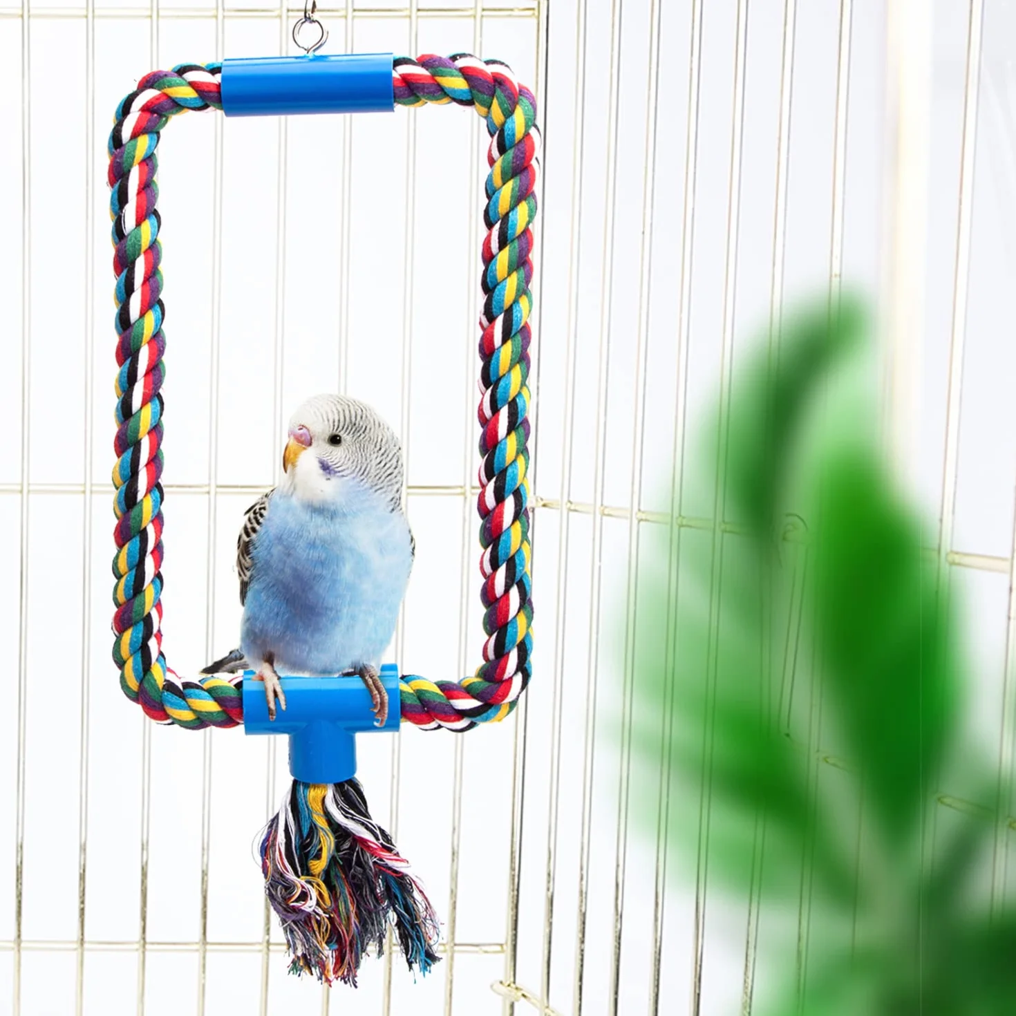 Nobleza Giochi per Uccelli Corda del Cotone Altalene per Pappagalli Gabbia Giocattoli
