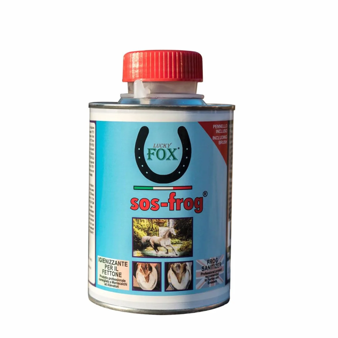 Lucky Fox SOS FROG® Soluzione per il Fettone del Cavallo, Aiuta la ricrescita dei Tessuti Danneggiati, Indicato anche in presenza di Tarlo e distaccamenti, 500ml