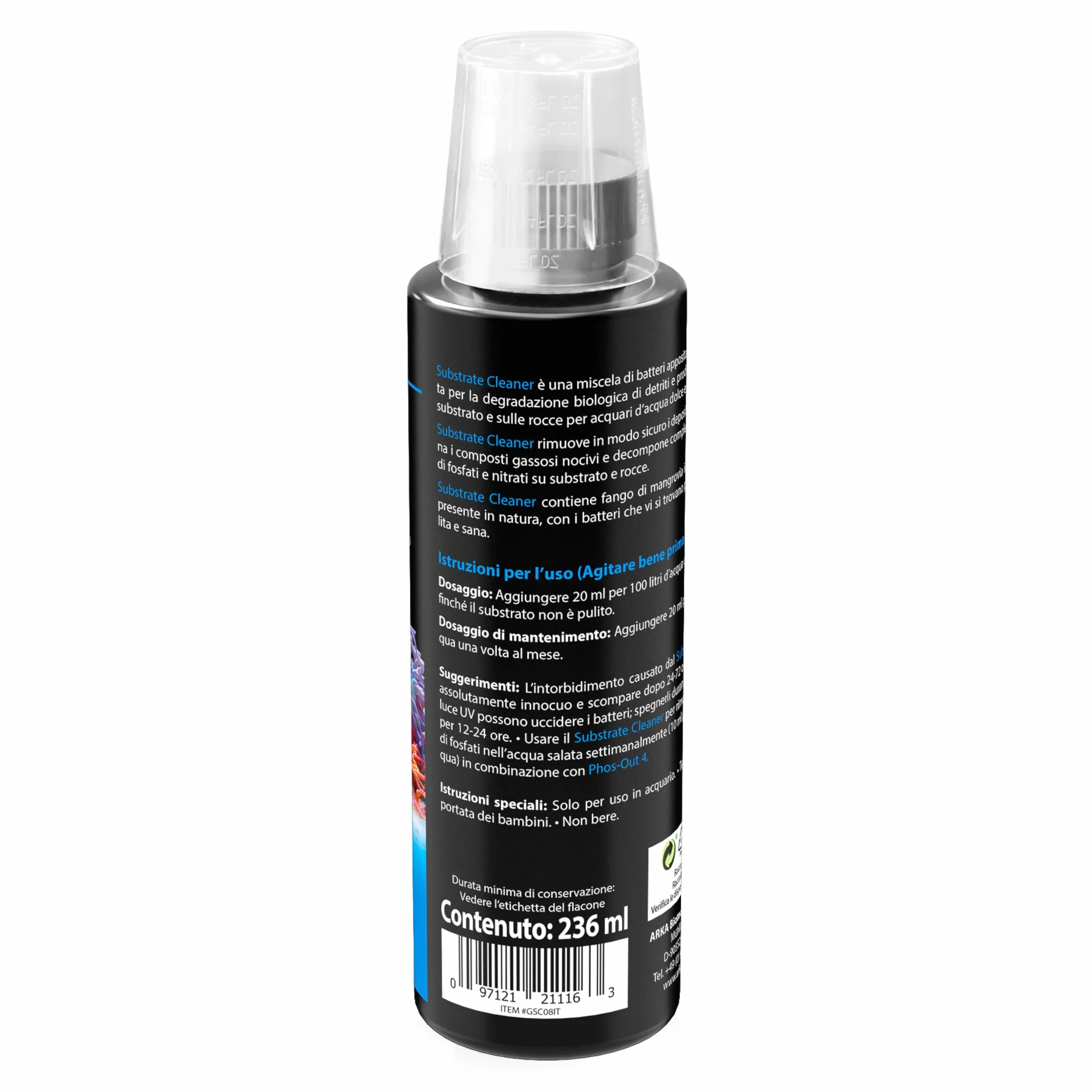 MICROBE-LIFT Substrate Cleaner Pulitore fondo acquario 236 ml – pulizia biologica con batteri attivi