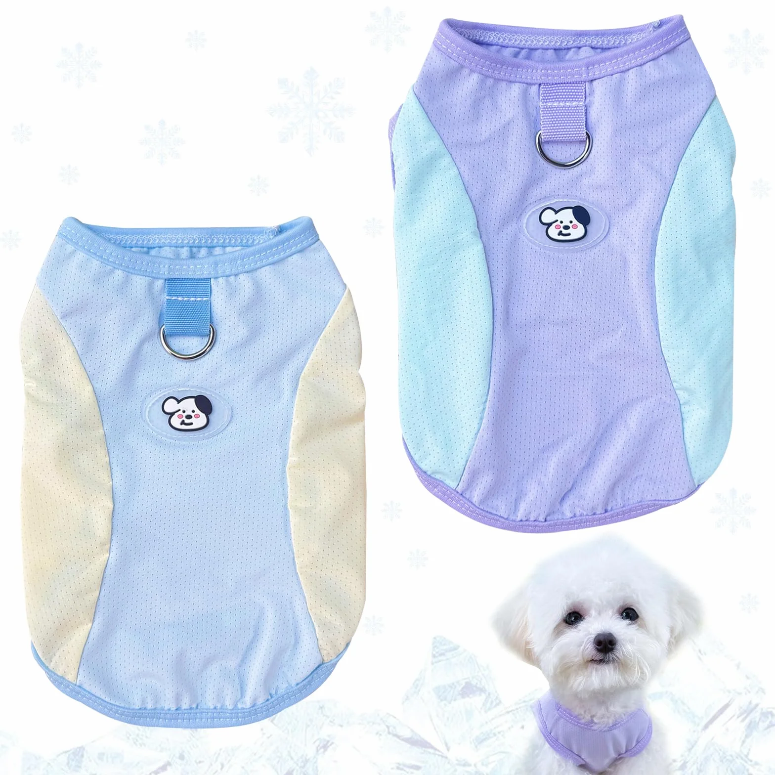 Giubbotto di Raffreddamento per Cani Taglia Media Piccola, Gilet Rinfrescante M Viola Blu, Protezione Solare per Animali Domestici