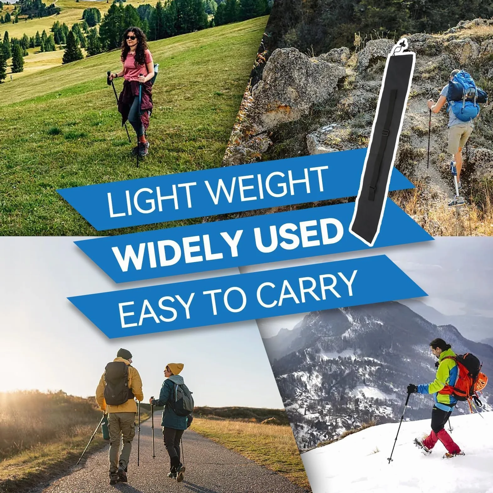 Borsa per Bastoncini da Trekking Portatile con Tracolla Regolabile