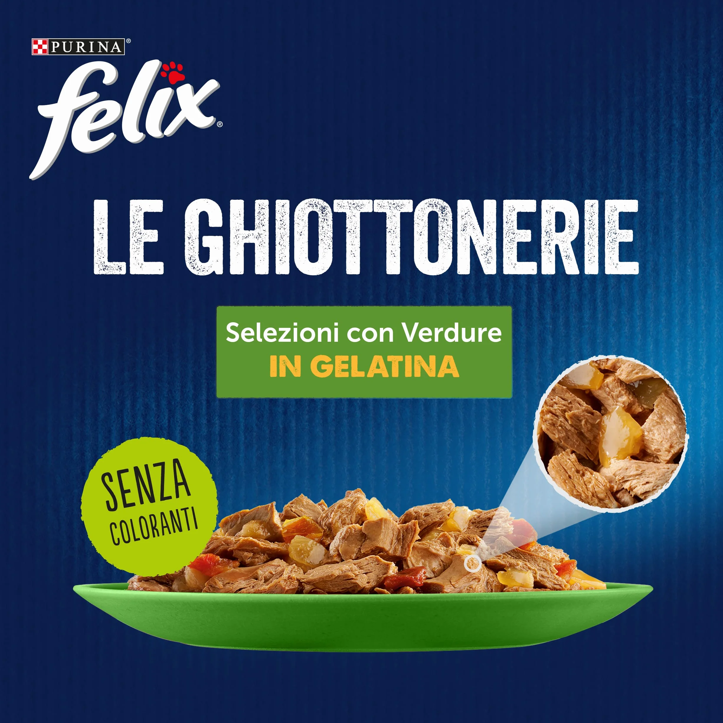 Purina Felix Le Ghiottonerie Cibo Umido per Gatti Manzo Carote Pollo Pomodoro, 48 x 85g