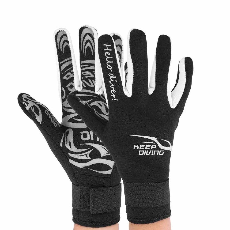Guanti da Acqua, Guanti da Immersione in Neoprene, Guanti da Nuoto Caldi da 2 Mm Guanti per Mute a Cinque Dita per Immersioni, Kayak, Surf, Inverno, Canoa, Kayak e Altri Sport Acquatici(S-Nero)