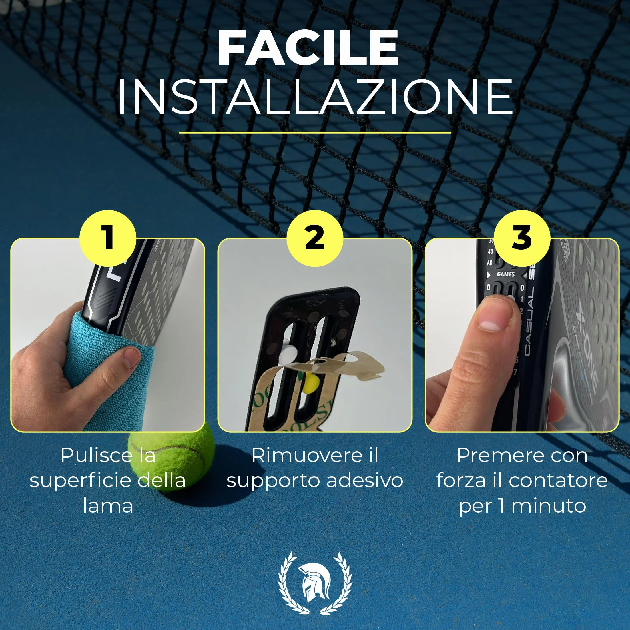 SEGNAPUNTI Padel e Tennis Portachiavi Conta Punti Accessorio per Racchetta