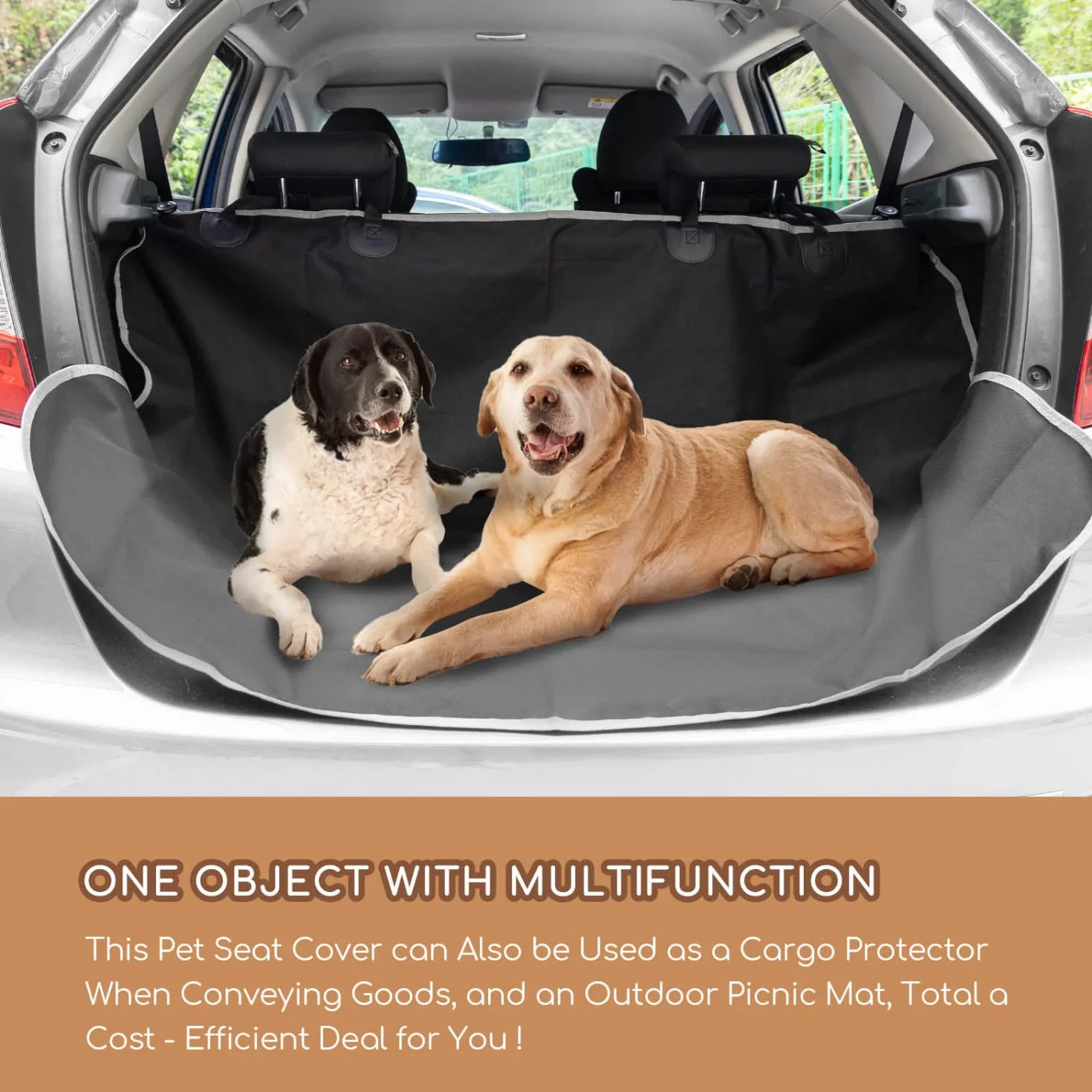 Nobleza Fodere sedili per Cani per Veicoli Coprisedili Auto Posteriore Panno Oxford Impermeabile Antigraffiato Antiscivolo Nero 140x110 cm