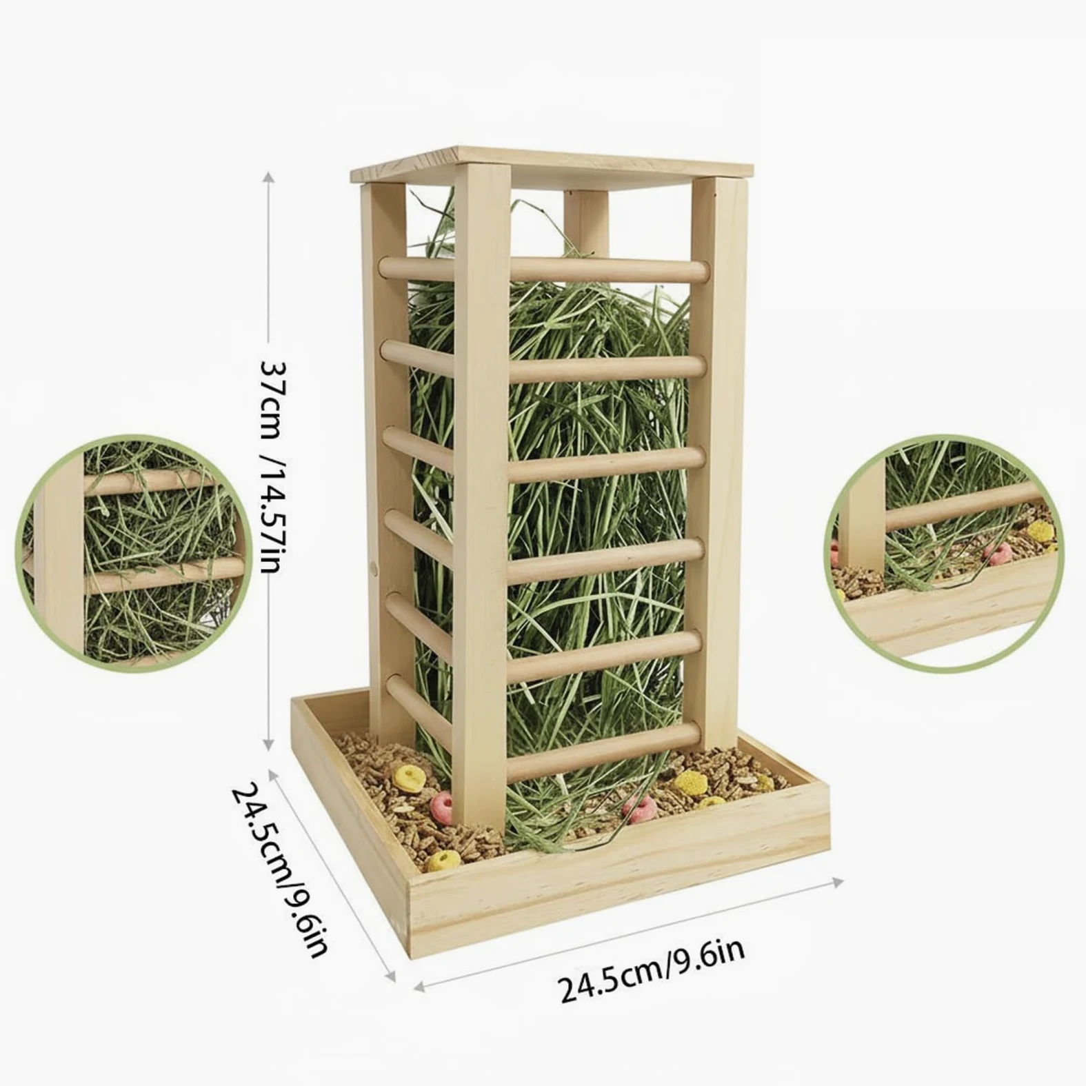Mangiatoia Per Conigli Porta Cibo In Legno Multifunzionale Per Piccoli | Distributore Per Fieno Per Conigli Per Ricci Coniglietti Piccoli Animali Domestici Furetti Cincillà