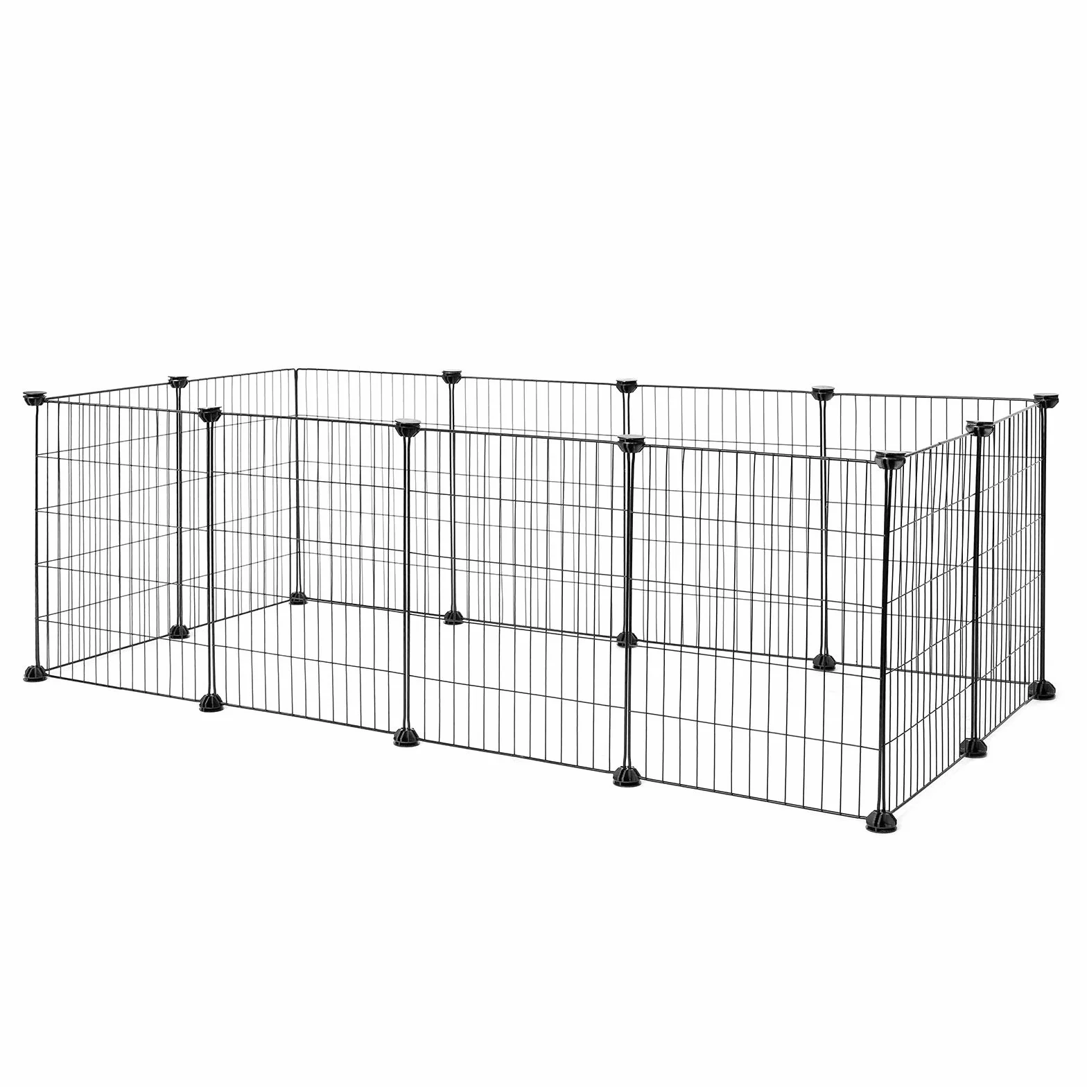 lionto Recinto metallo Recinzione piccoli animali Gabbia per piccoli animali ampliabili 144 X 74 X 46 cm