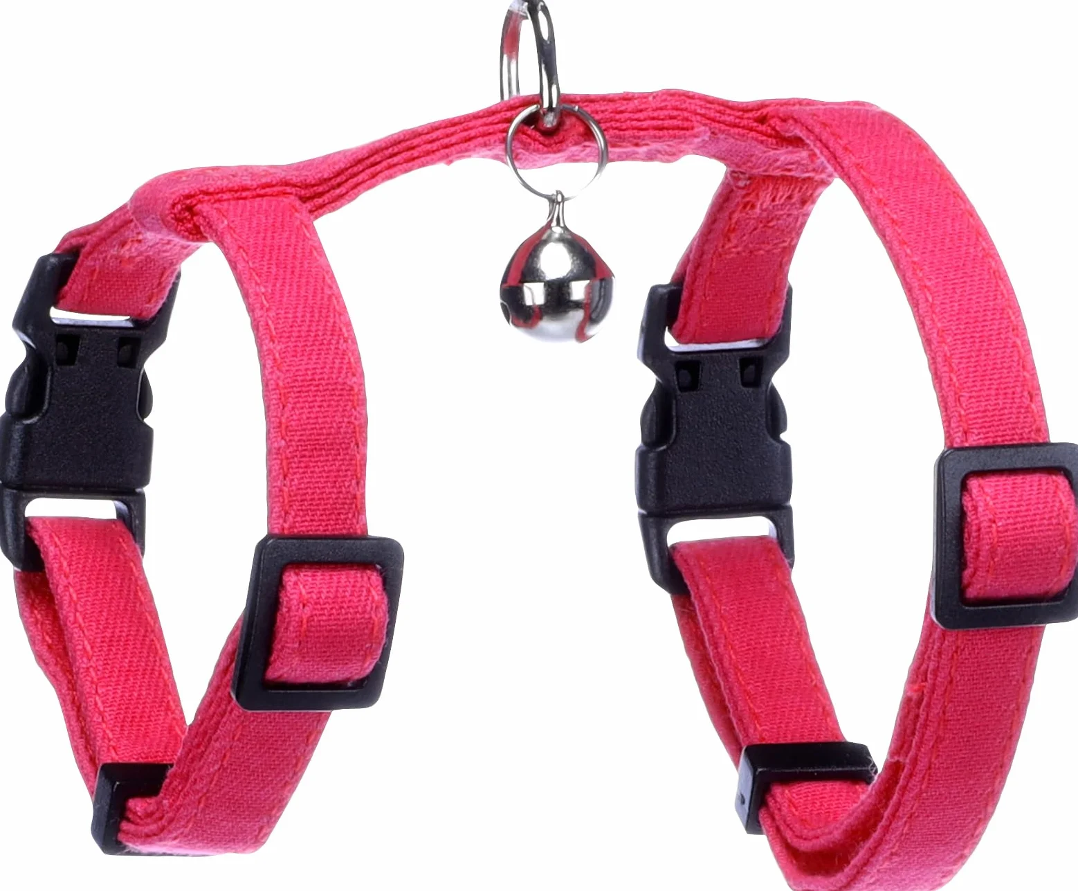 Imbracatura con Guinzaglio Flamingo Lomi – Fuchsia | Per Gattini (Kitten) | A: 15-22 cm, B: 20-30 cm, C: 120 cm x 10 mm x 2 mm – Morbida, Sicura, Regolabile e Leggera