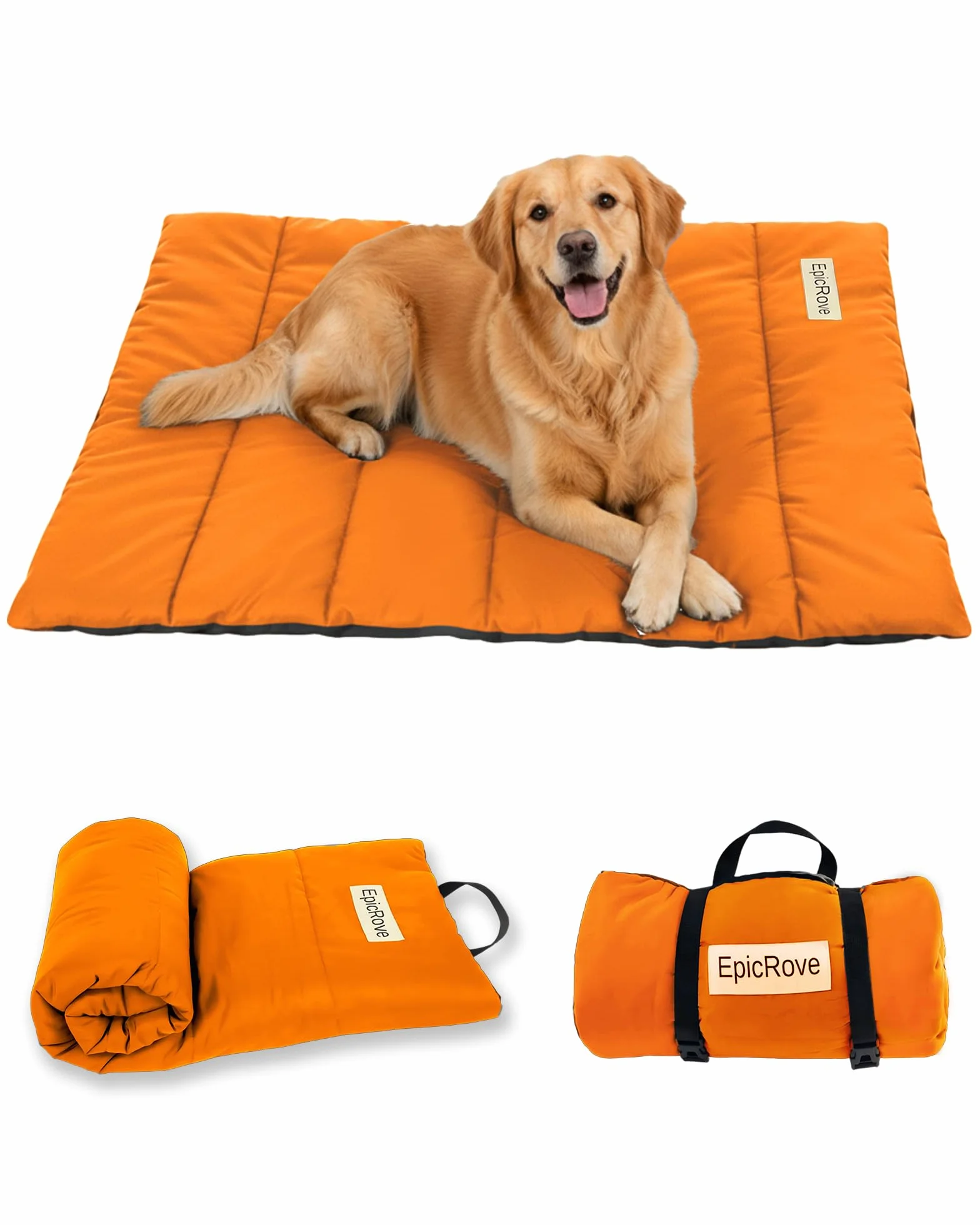 Tappetino per Cani Impermeabile e Imbottito (110 × 68 cm) – Antiscivolo, Resistente ai Morsi, Lavabile in Lavatrice, Pieghevole – per Interni ed Esterni