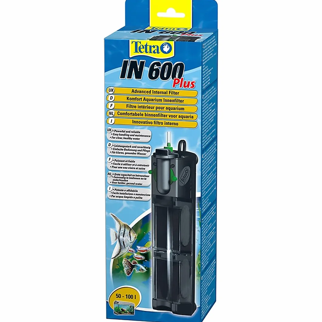 Tetra IN 600 Plus Filtro Interno per Acquari, Filtraggio Meccanico Biologico Chimico