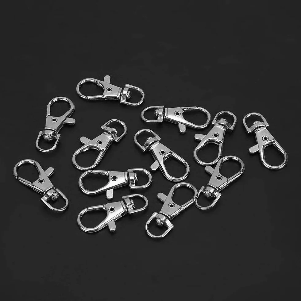 Zerodis 12 Pezzi Uccelli da Compagnia Anelli per Piedi Gabbia Porta Fibbia Blocco Artiglio grilletto moschettone Ferro Accessorio Anti-Fuga per Uccelli da Compagnia Pappagallo Piccoli Animali