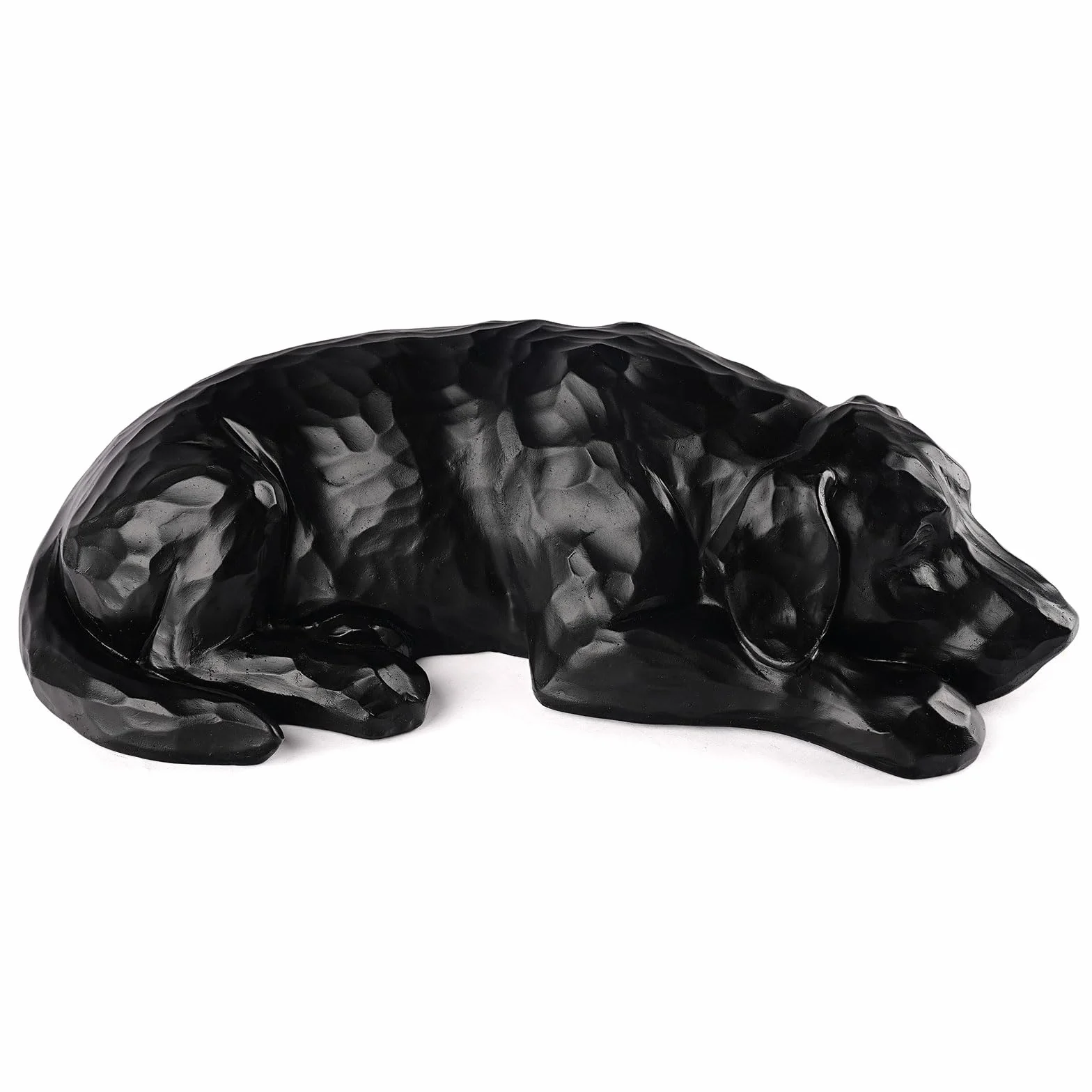 Regalo commemorativo per cani - Urna per ceneri in resina scolpita, regalo di simpatia per la perdita di un cane, ricordo commemorativo per animali domestici (Nero)