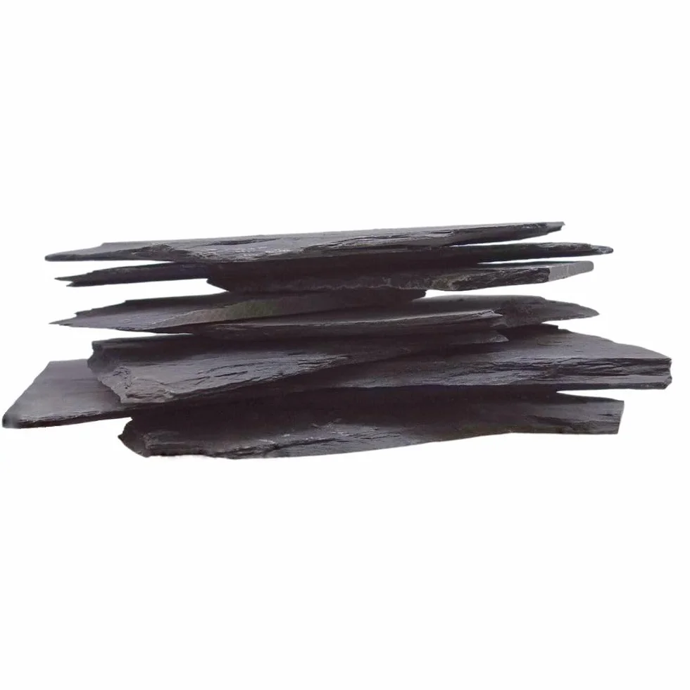 AquaOne Piastre per Acquario in Ardesia | Pietre Naturali 1 Pezzo di Ardesia 1,4-2,0 kg | Dimensioni 10-30 cm per Pietra | Decorazione per Aquascaping, Terrario