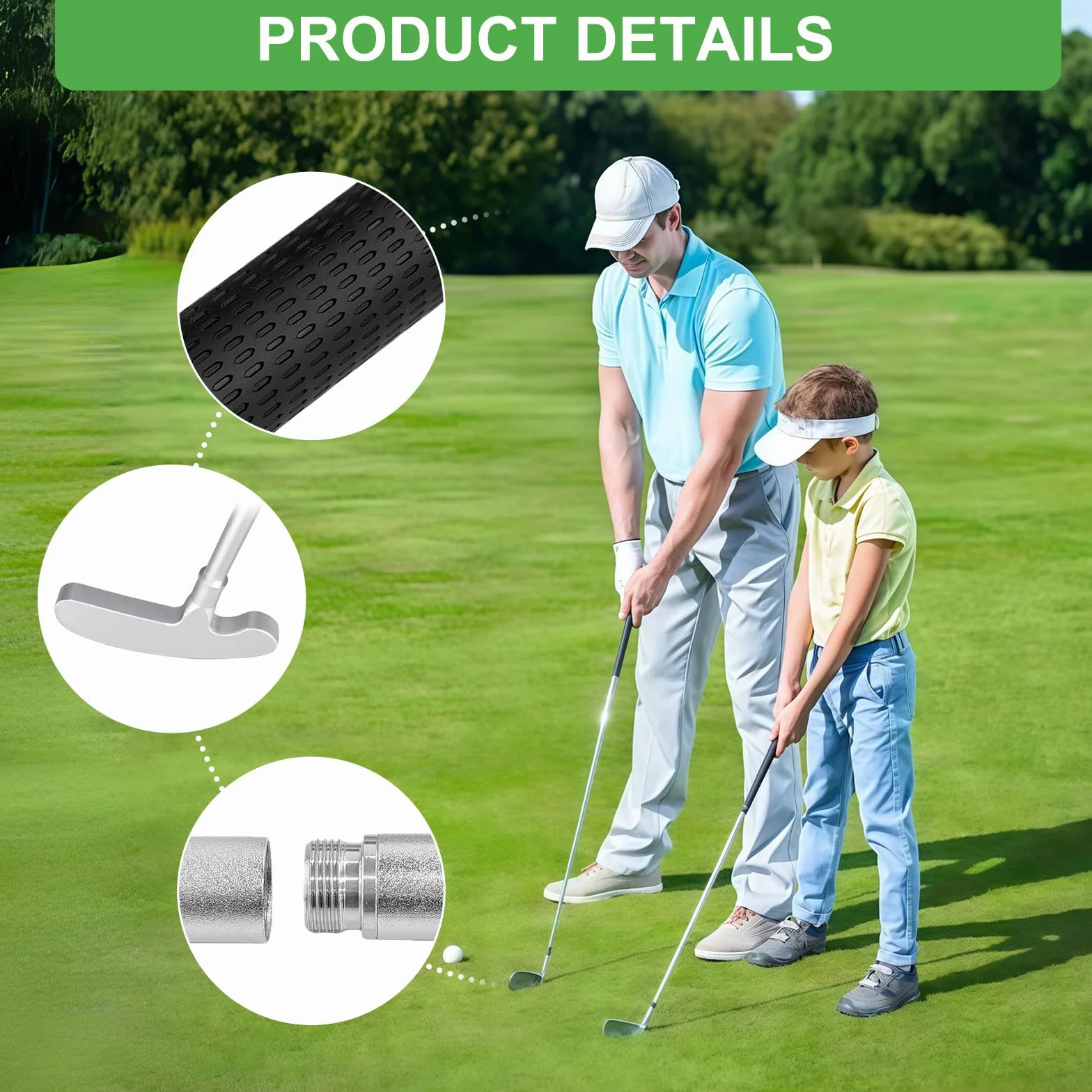 Flintronic Putter da Golf Portatile Regolabile per Destri e Mancini Indoor Outdoor