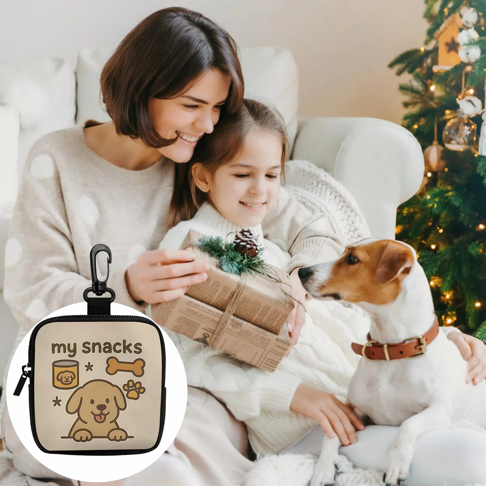 VEGCOO 2 Pezzi Sacchetti Portatili Per Animali Domestici con Zip, Porta Premietti per Cani Borsa con Moschettone, Borsa Addestramento Cane Porta Premietti per Cani per Viaggi, Uso Esterno