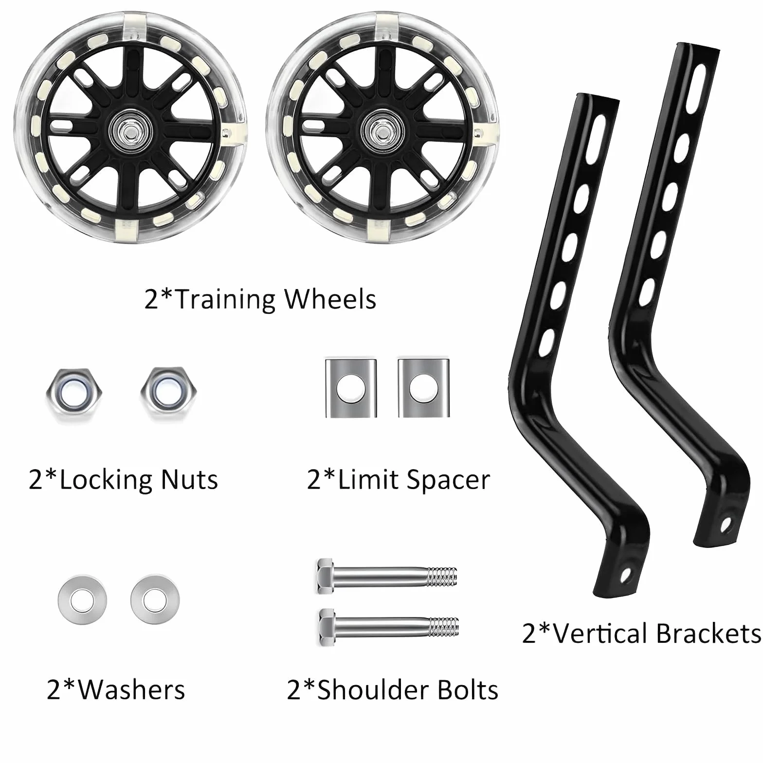 Rotelle bicicletta bambino,Ruote Ausiliarie per Biciclette,Rotelle Stabilizzatori,Training Wheels for Bikes Stabilizzatori,Ruote di Sostegno di Sicurezza