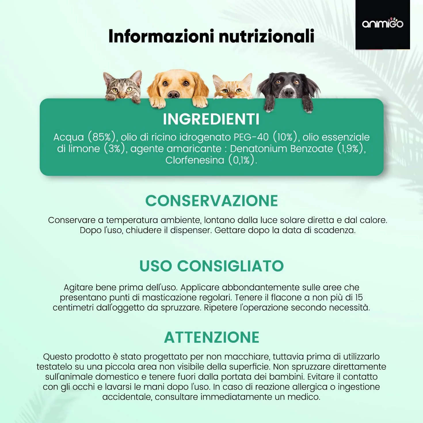 Spray Repellente per Gatti e Cani 250ml, Sapore Amaro, Dissuasore per Gatti e Cani, Spray Anti Graffi Gatto e Cane con Ingredienti Naturali, Disabituante Gatti, Spray Repellente Per Cani Senza Alcool
