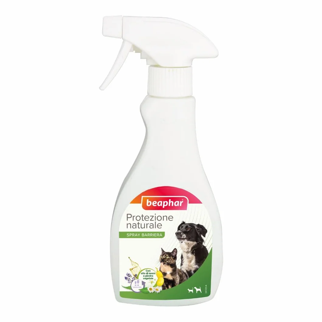 Beaphar Protezione Naturale, Spray Barriera per Cane e Gatto, con Olio di Neem e Lavanda, 250 ml