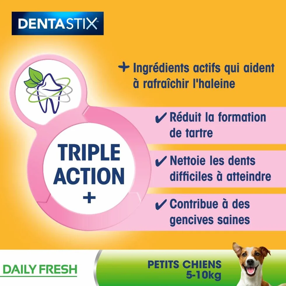 Pedigree, Snack per cani, Tratta per cani Dentastix Daily Fresh Dental Care, 4 x (4 x 7 stick / 110 g), 1,76 kg