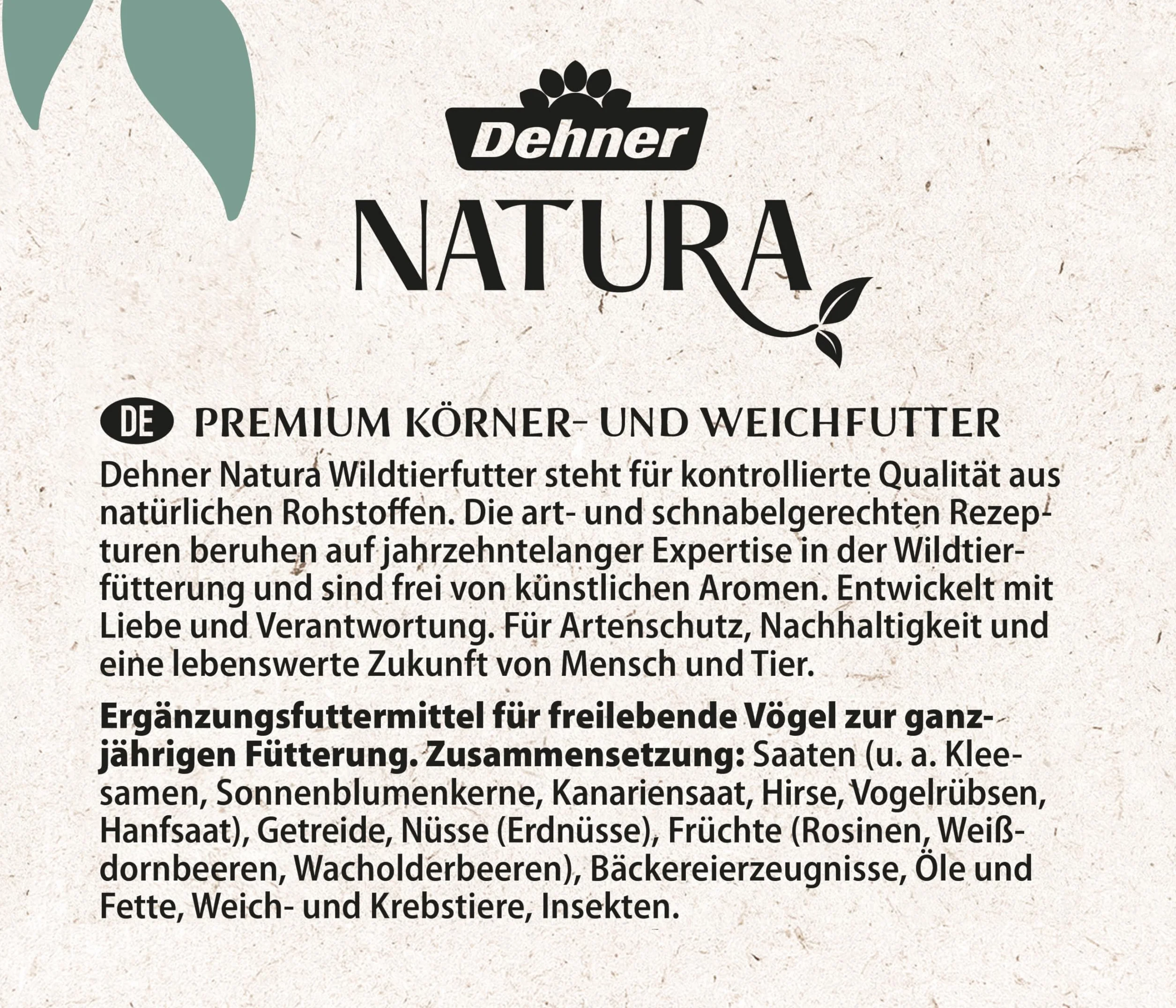 Dehner Natura Premium Mangime per Uccelli Selvatici, Cereali e mangime Morbido, 5 kg