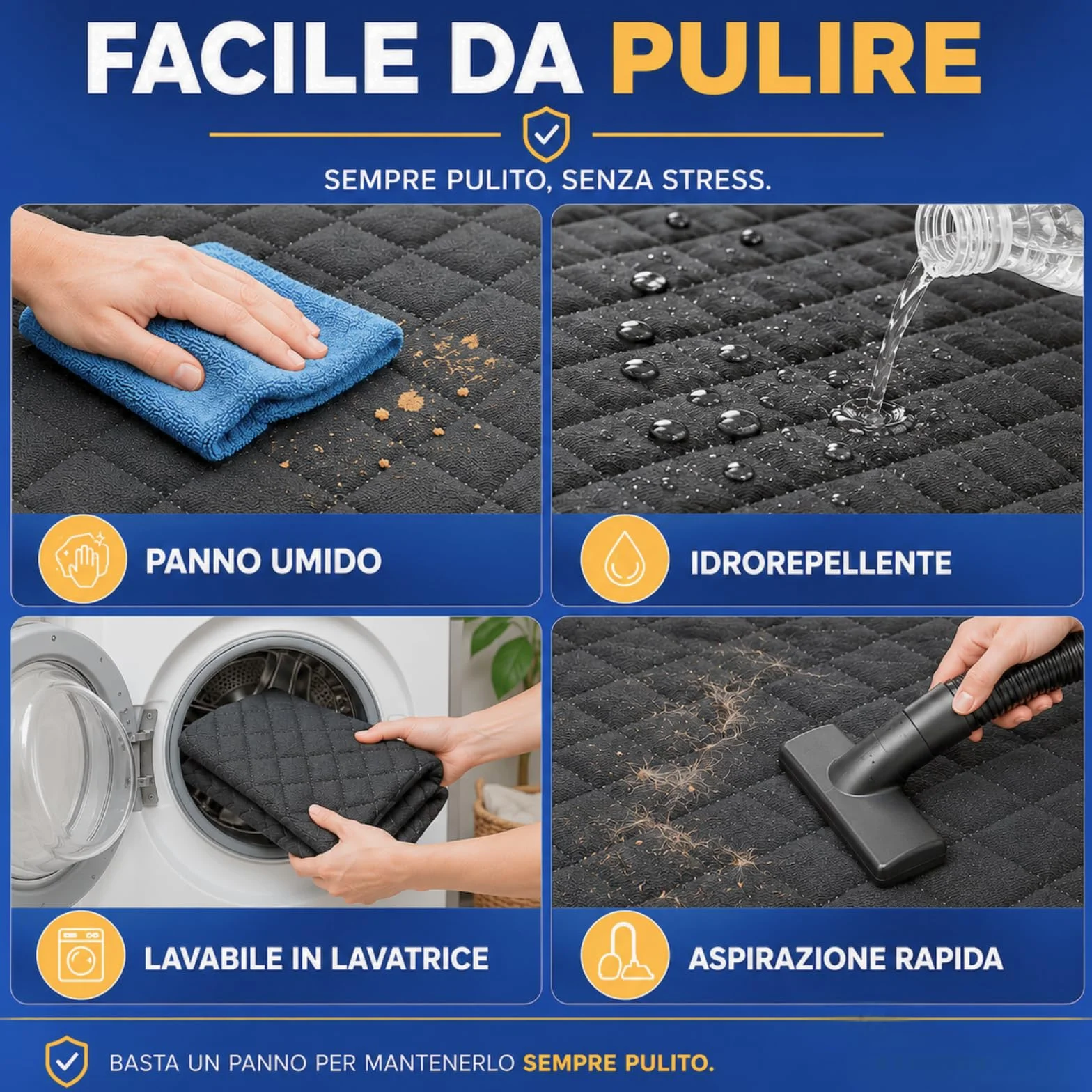 Coprisedile Auto per Cani Oxford Impermeabile Antiscivolo Antigraffio Protezione Sedili Auto con Tasca