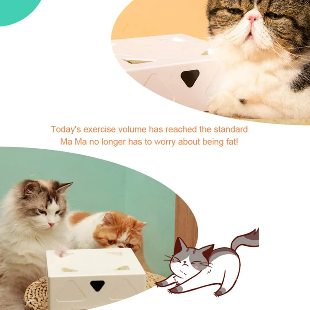 Giocattolo interattivo per gatti interni, giocattolo interattivo automatico per gatti con piume rotanti, inizio e chiusura automatica a induzione, per intrattenimento di gattini, allenamento o caccia
