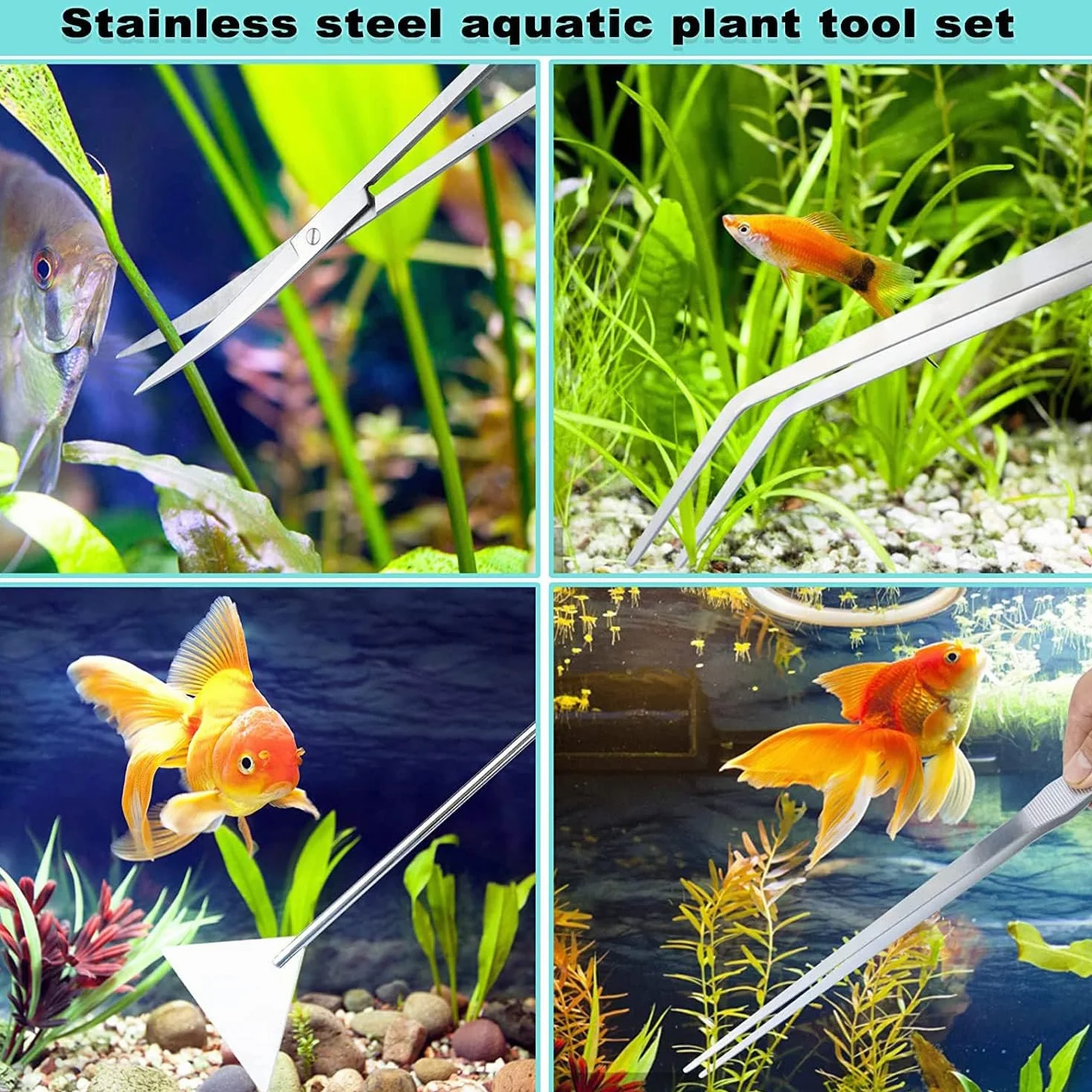 Sunshine Smile Acquario Aquascaping Kit 6PCS Strumenti Set