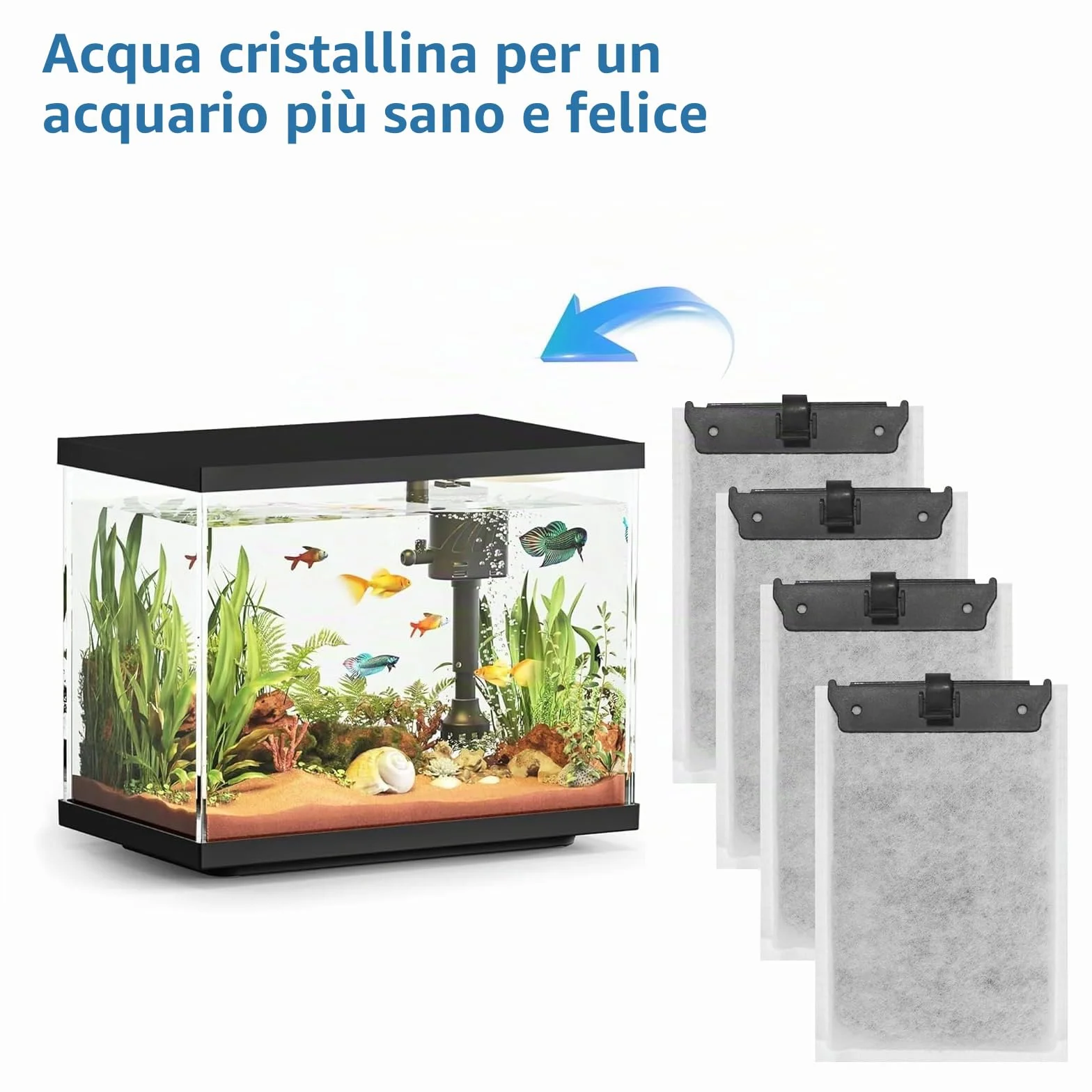 10 Pezzi Adatti per Filtri Tetra Easycrystal 250 & Filterbox 300, Filtri di Ricambio per Reptofilter, Tetra Easycrystal Accessorio per Acquari Dotato di Carbone Attivo e Zeolite