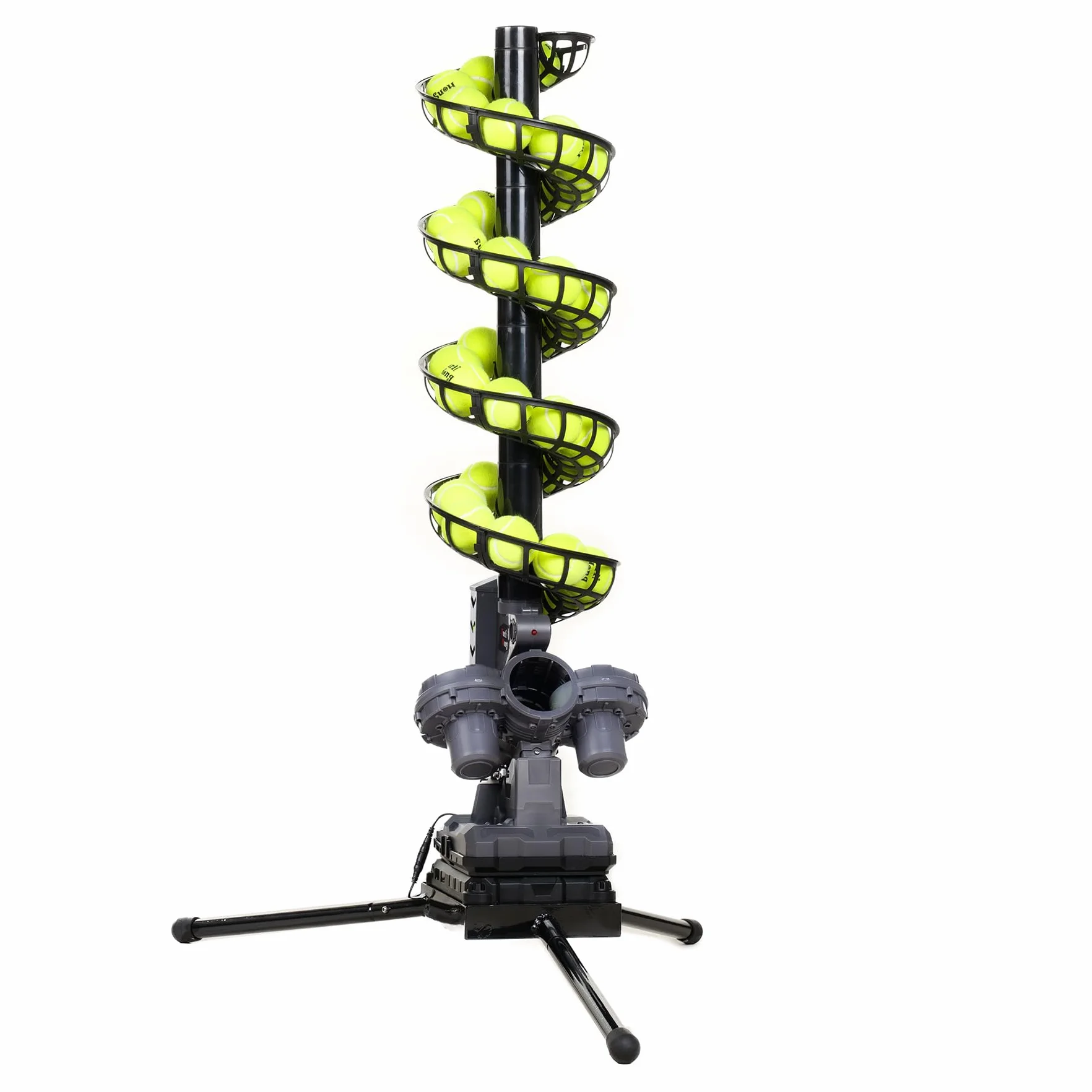 Furlihong 3807BH Macchina da tennis con base triangolare, velocità regolabile, oscillante sinistra/destra superiore/inferiore
